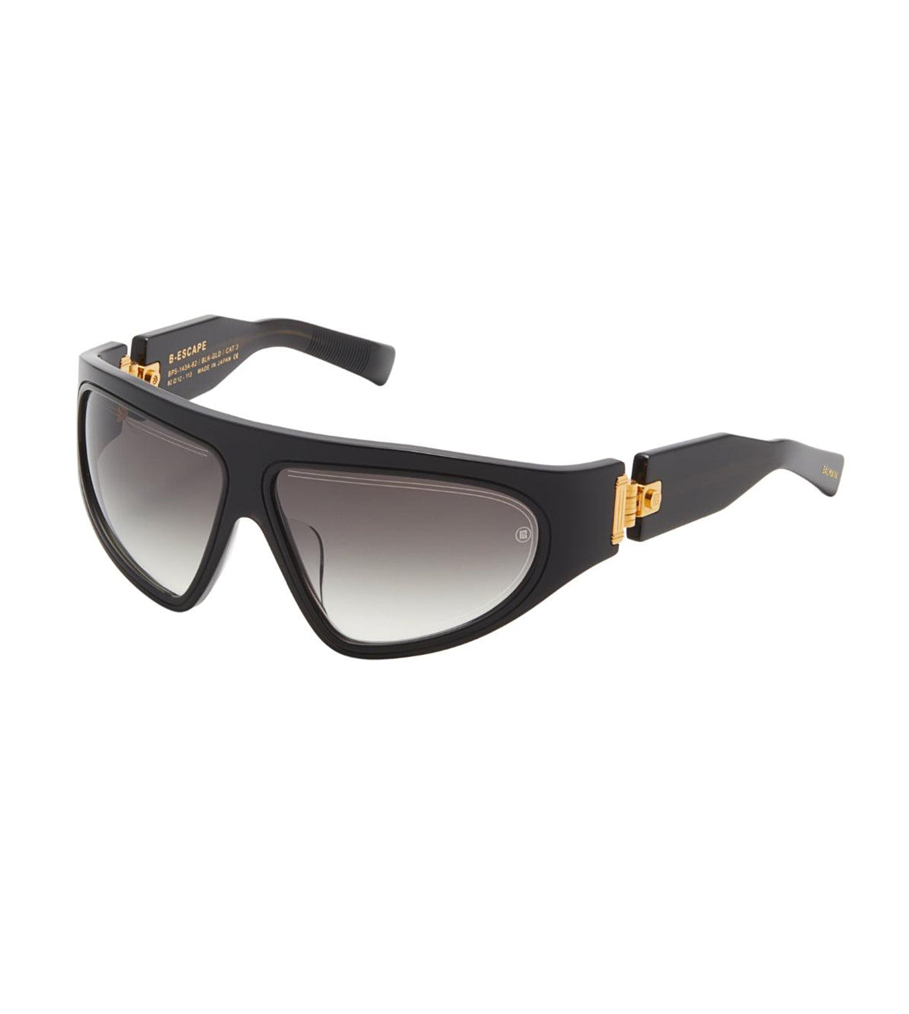 Balmain Men's Grey Gradient Wraparound Sunglasses