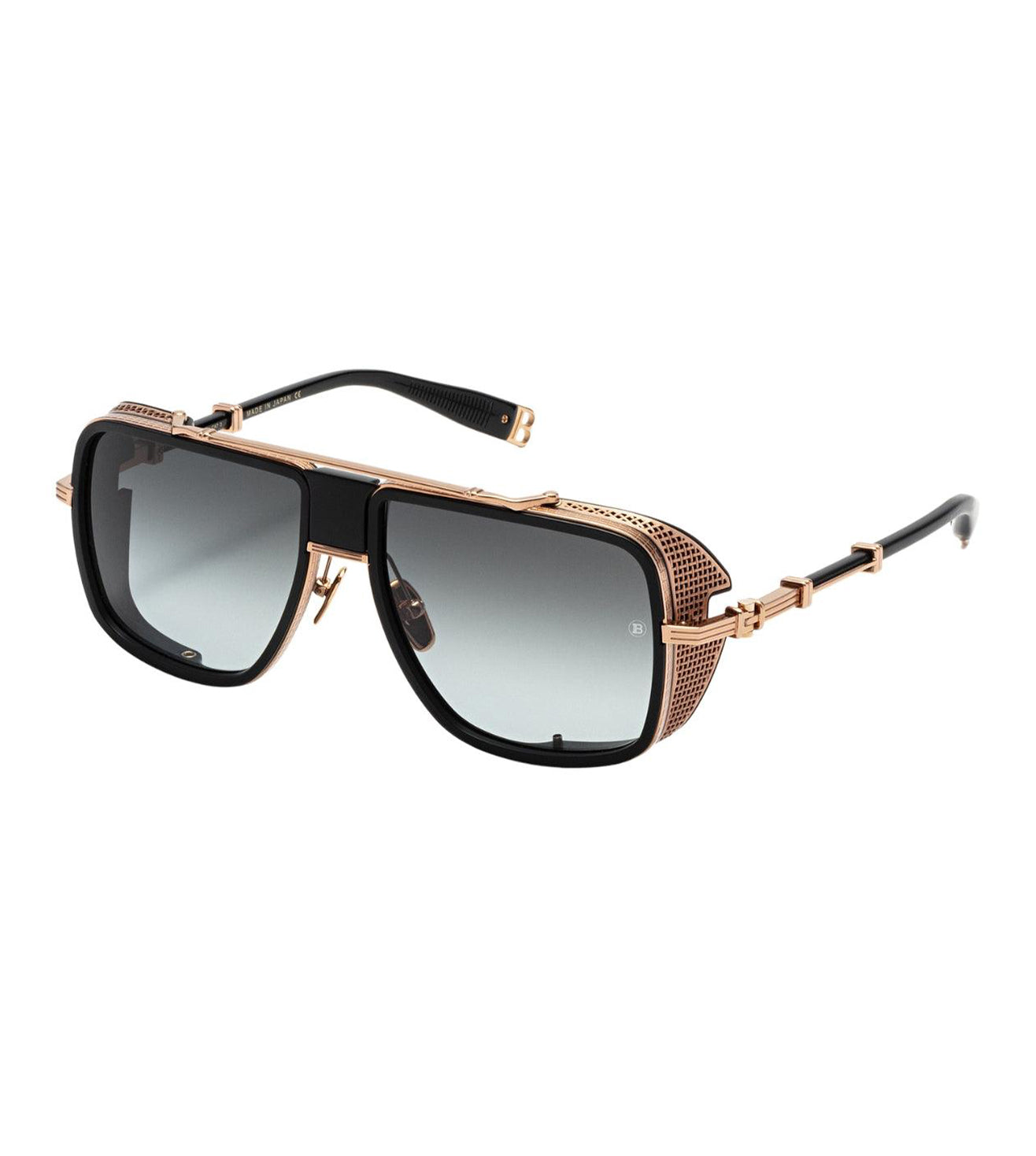 Balmain Dark Gray Aviator Sunglasses Balmain Premier Titanium Aviator Sunglasses | Neiman Marcus main image 3