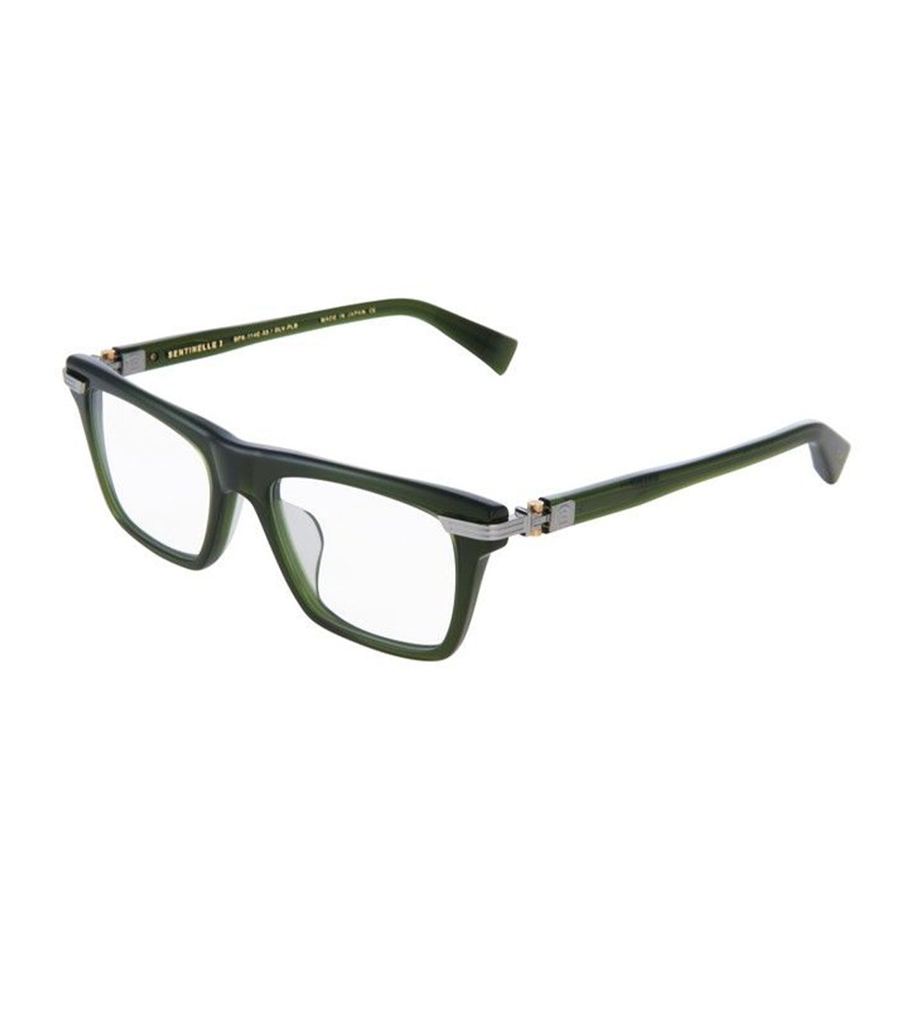 Balmain Unisex Dark Green Square Optical Frame