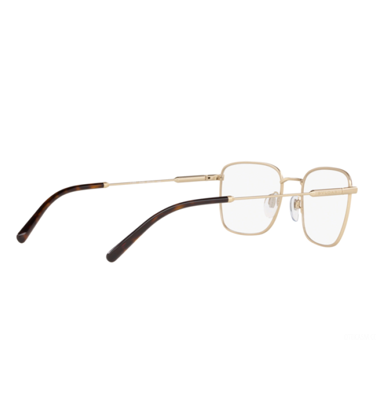 Bvlgari Men's Gold Rectangular Optical Frame