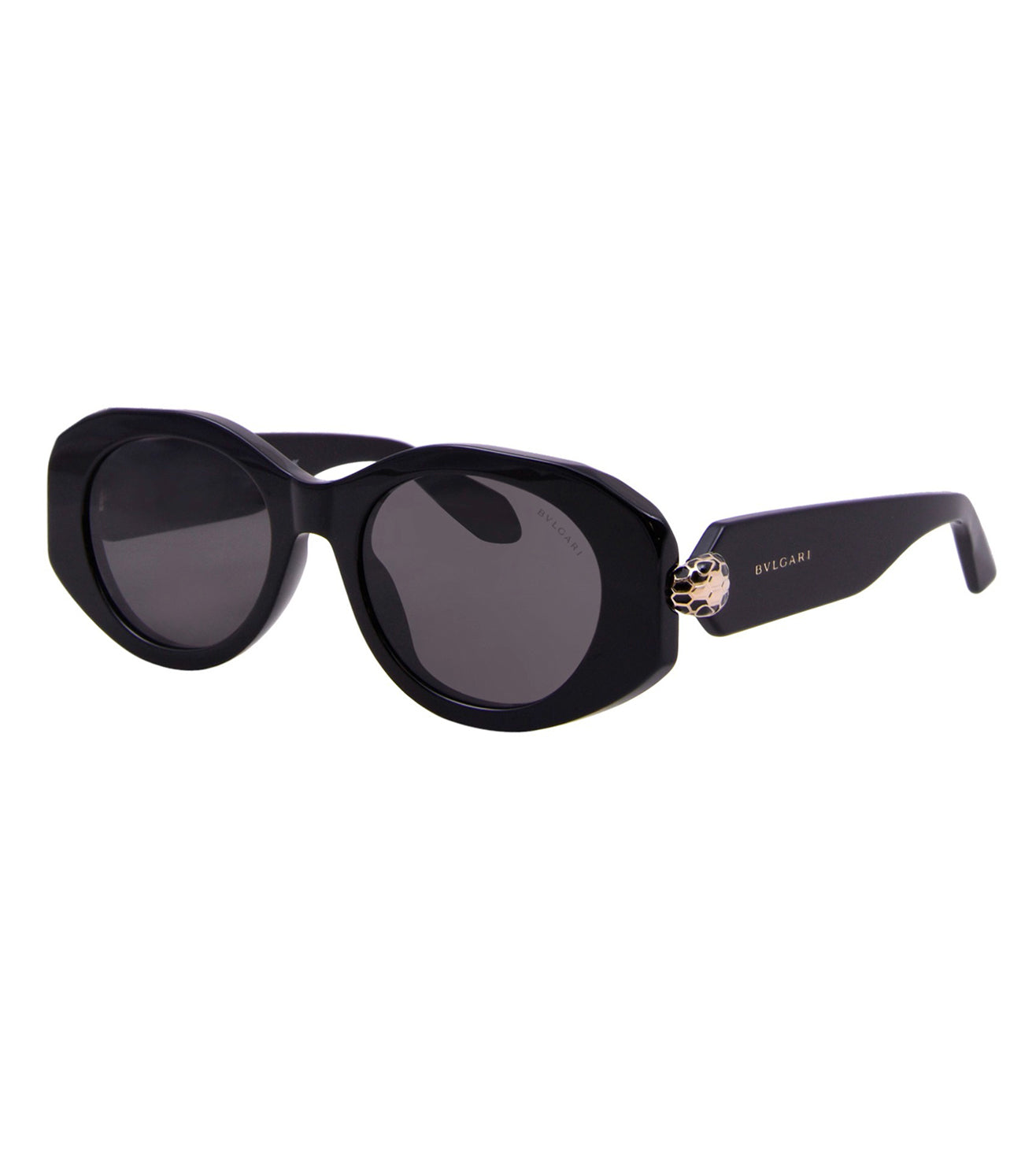 Bvlgari Women's Smoke Grey Round Sunglasses