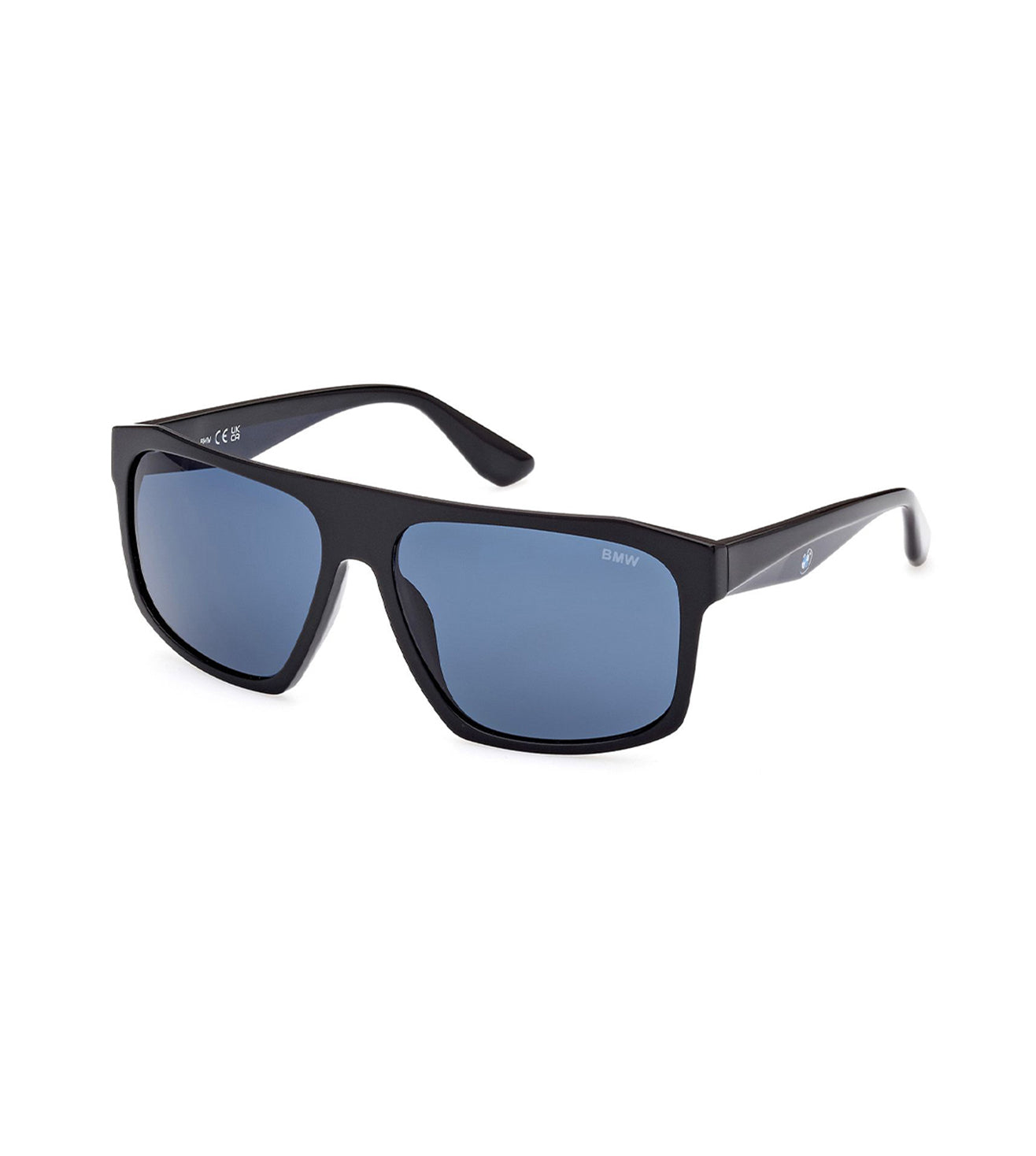 BMW Men's Blue Rectangular Sunglasses