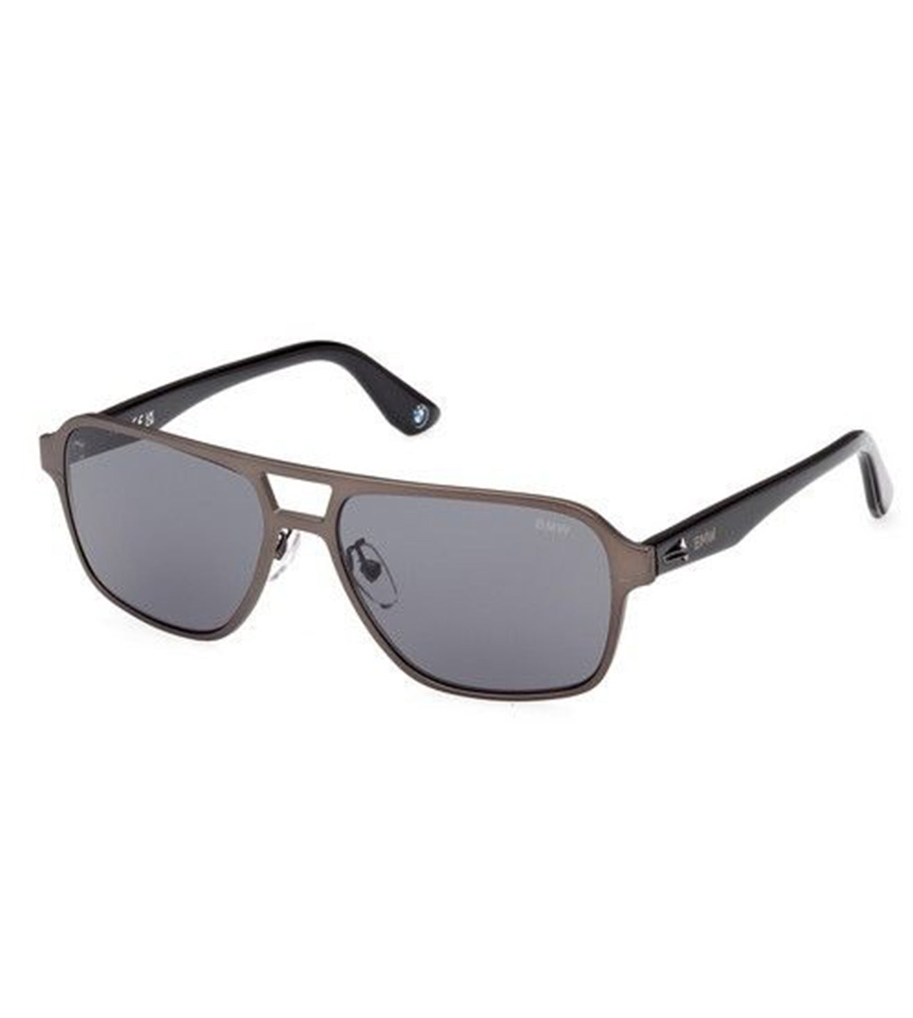 BMW Men Smoke Grey Aviator Sunglasses