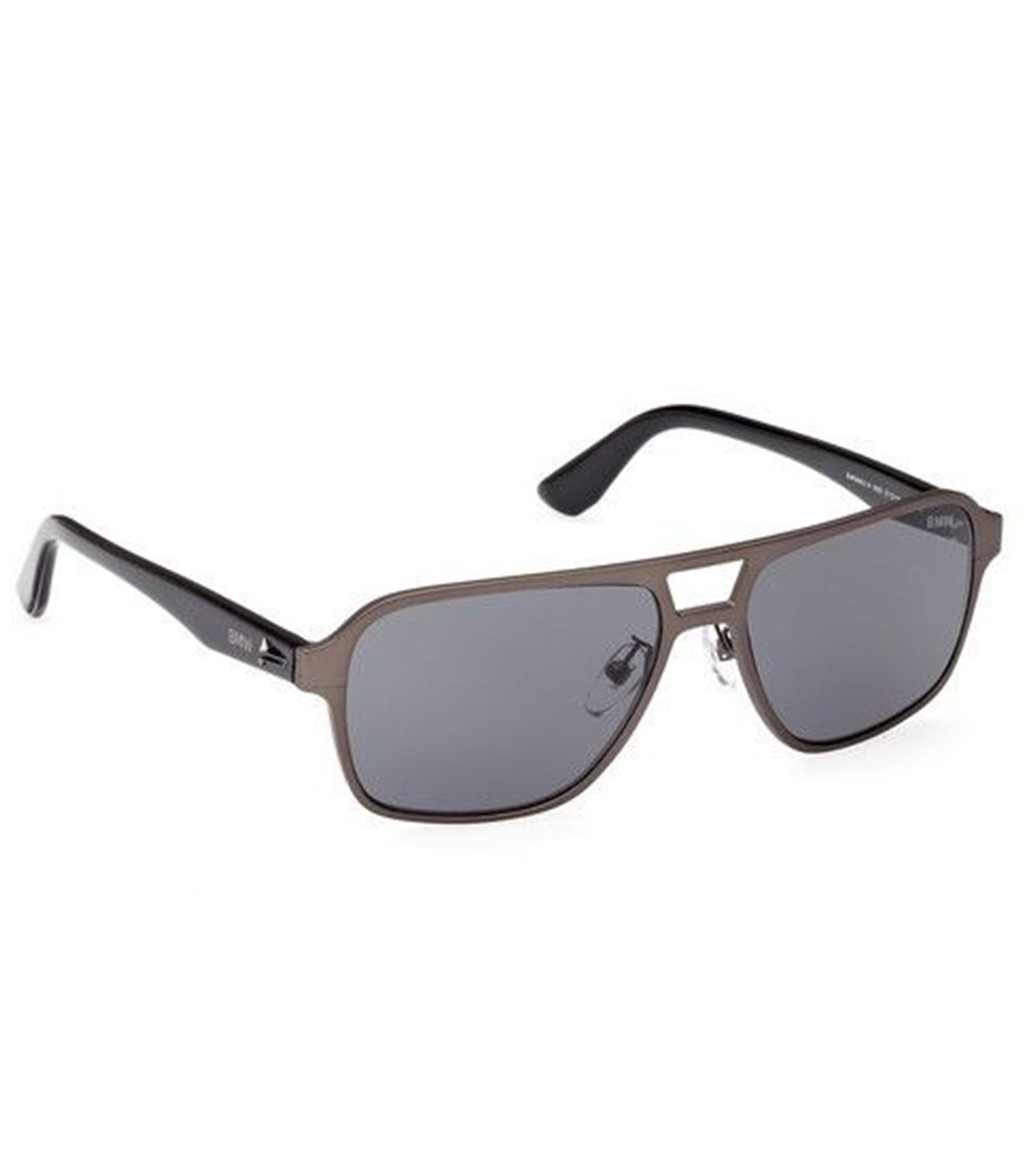 BMW Men Smoke Grey Aviator Sunglasses