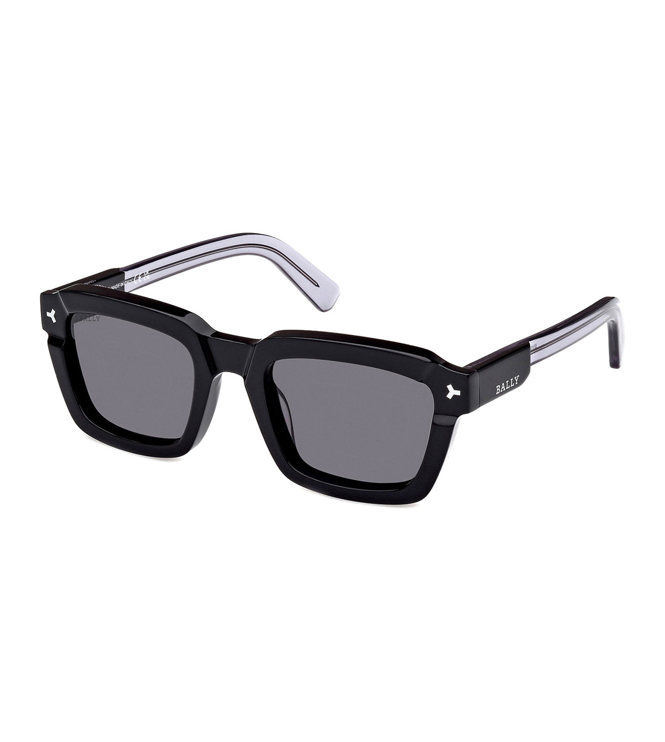Bally Men's Smoke Grey Rectangular Sunglasses