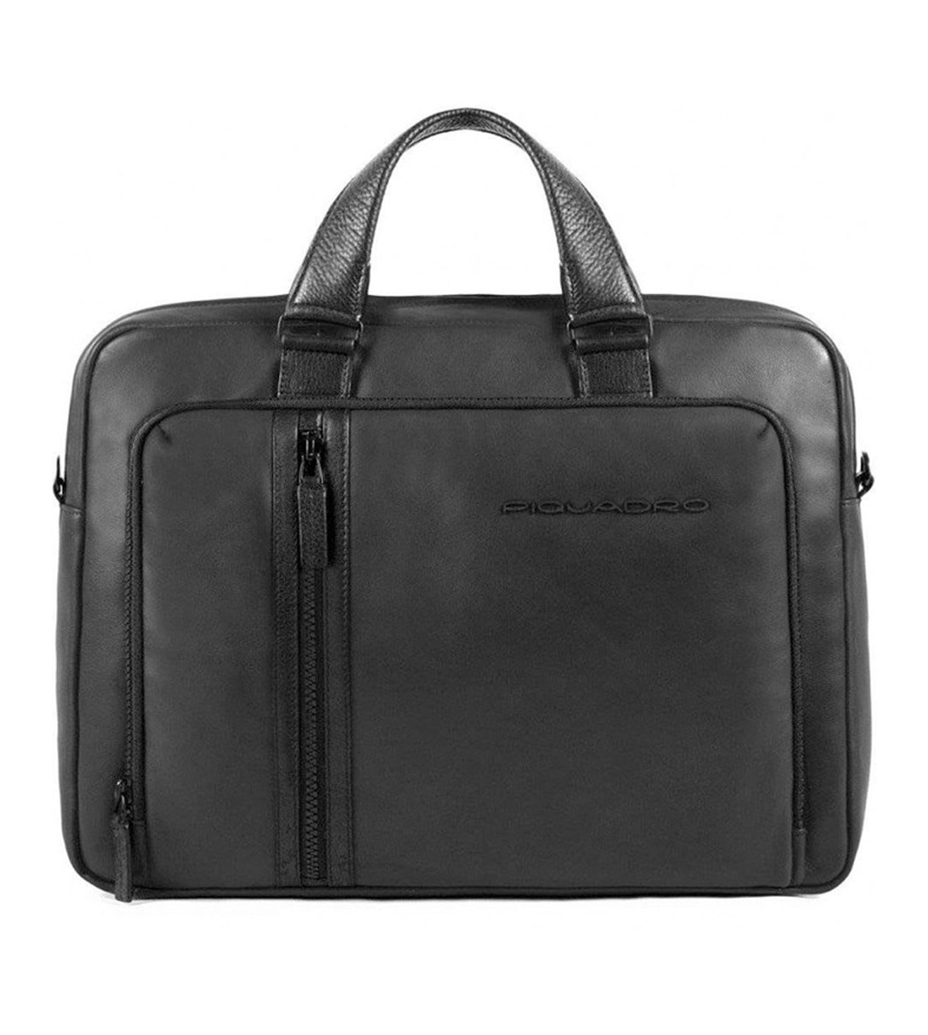 Piquadro Usie Unisex Black Laptop Briefcase