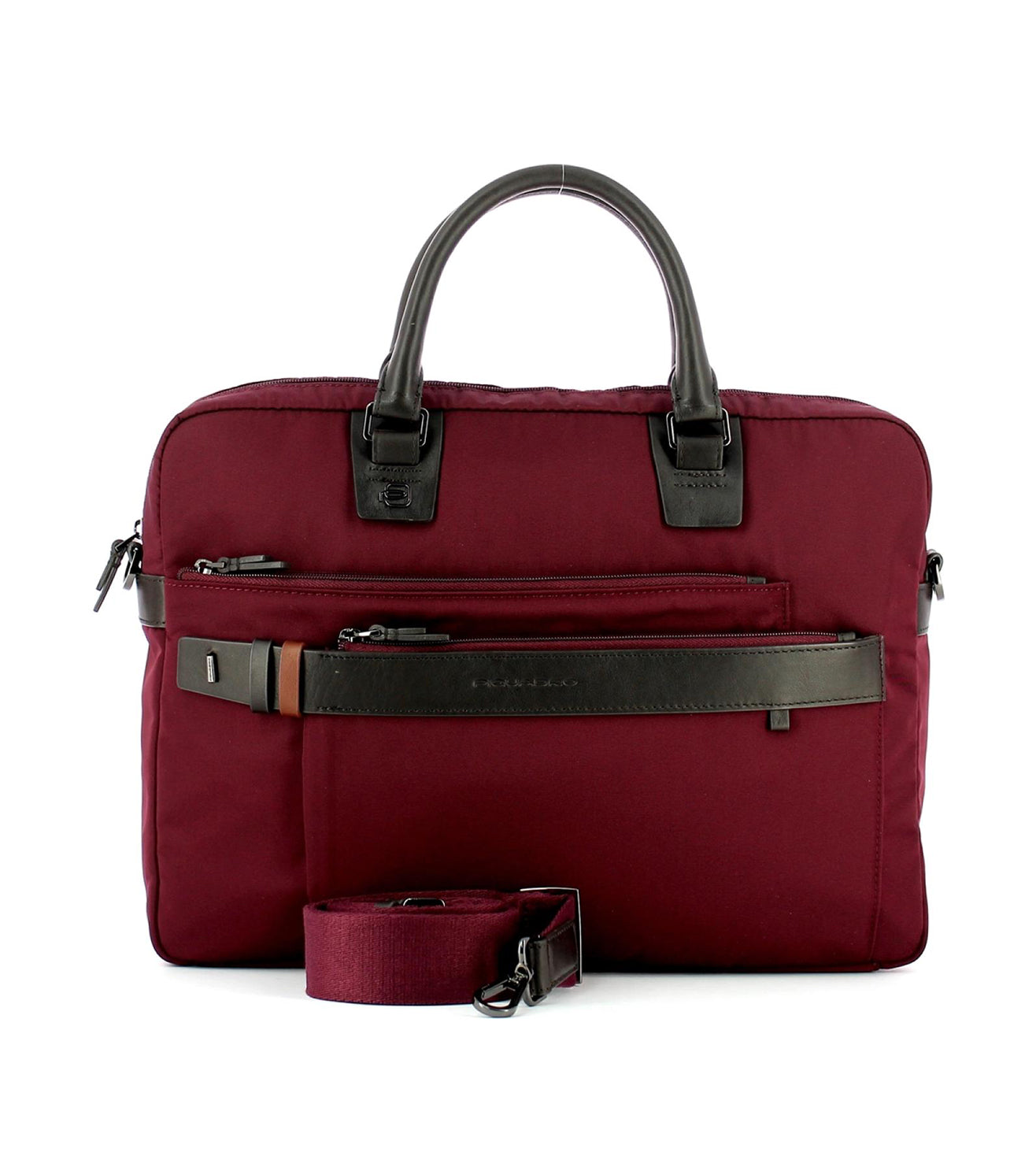 Piquadro Hexagon Unisex Burgundy Laptop Briefcase