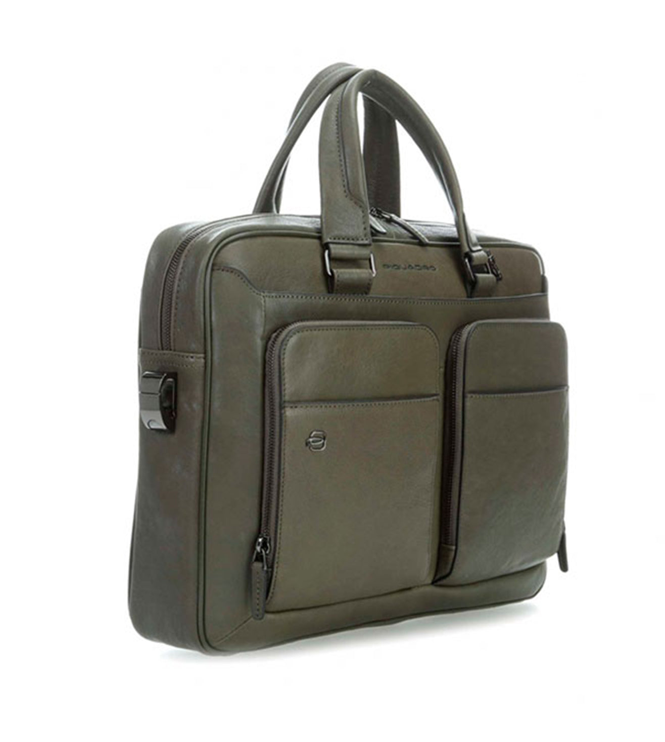 Piquadro Black Square Men's Green Laptop Briefcase