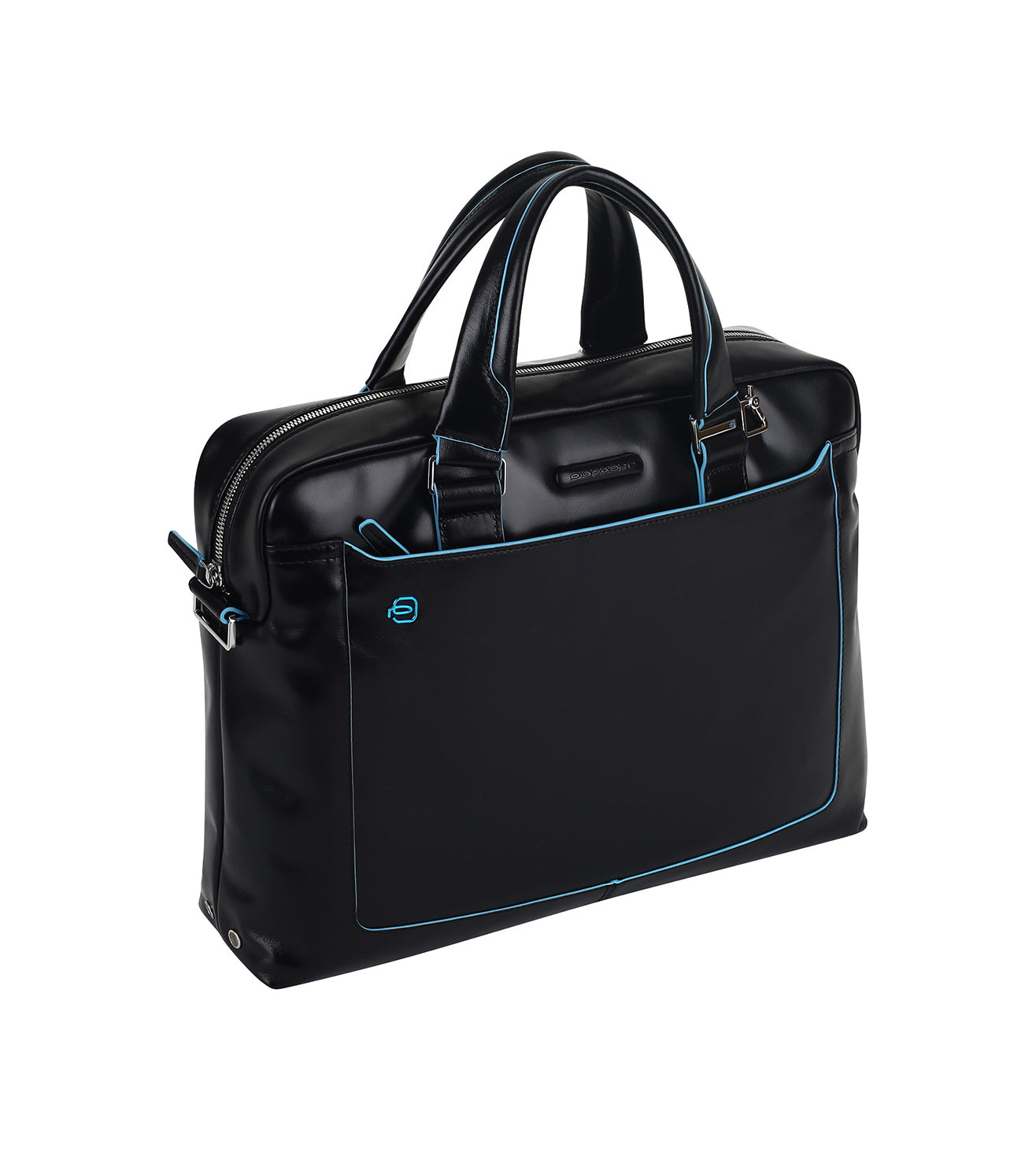 Piquadro Blue Square Men's Black Laptop Briefcase