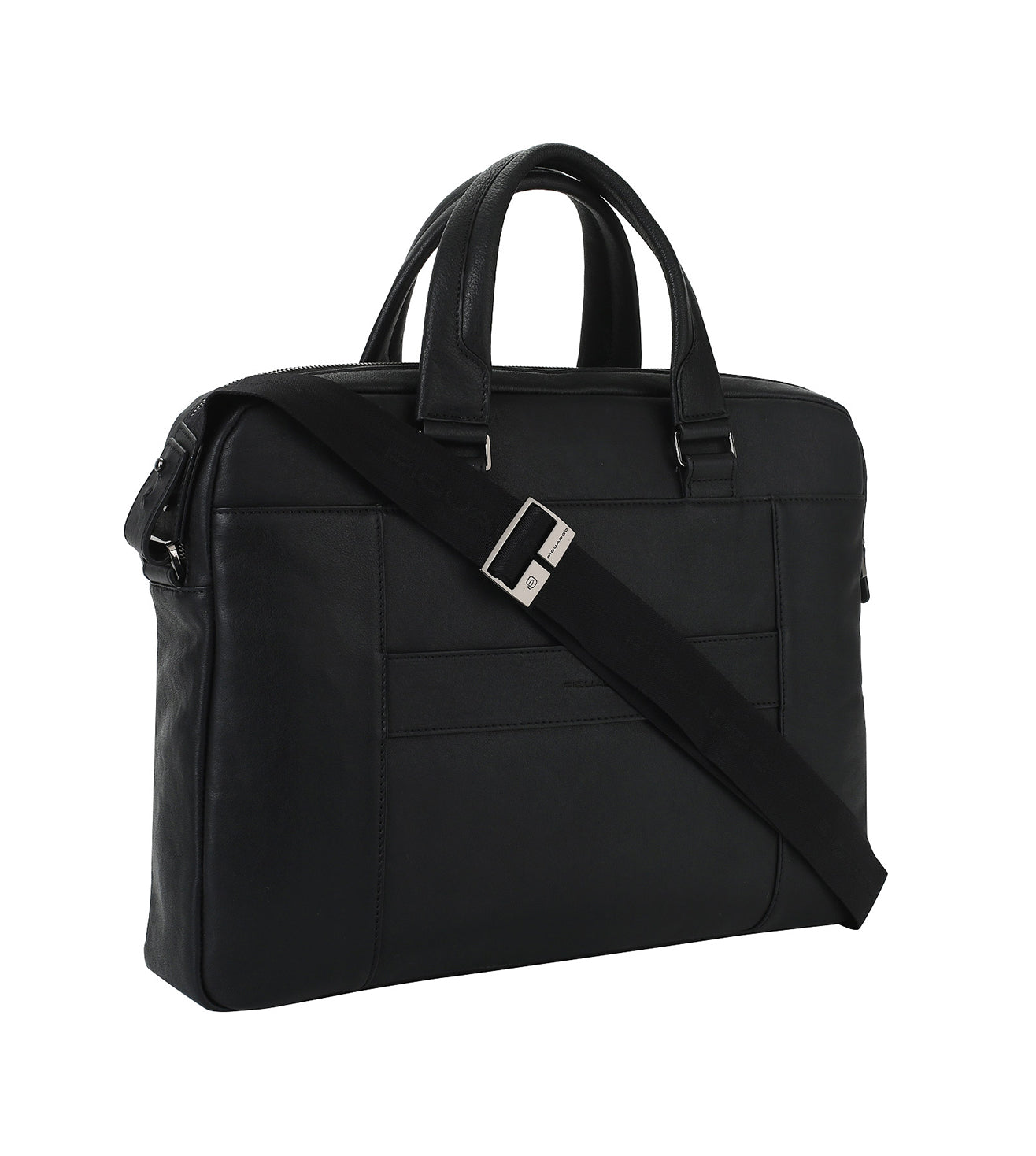 Piquadro Black Square Men's Black Laptop Briefcase