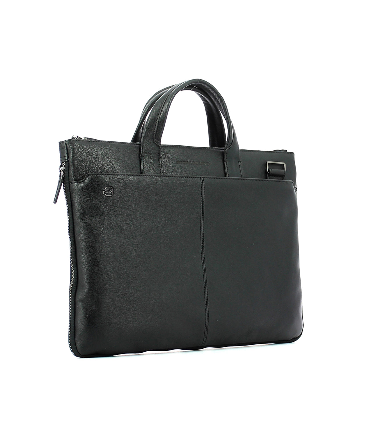 Piquadro Black Square Men's Black Laptop Briefcase