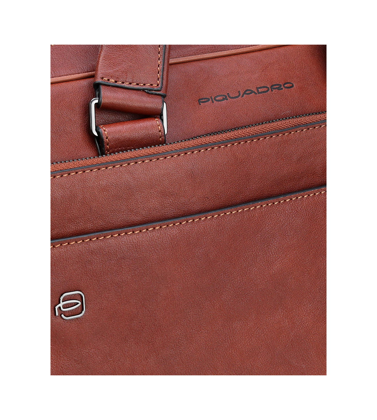 Piquadro Black Square Men's Tobacco Laptop Briefcase