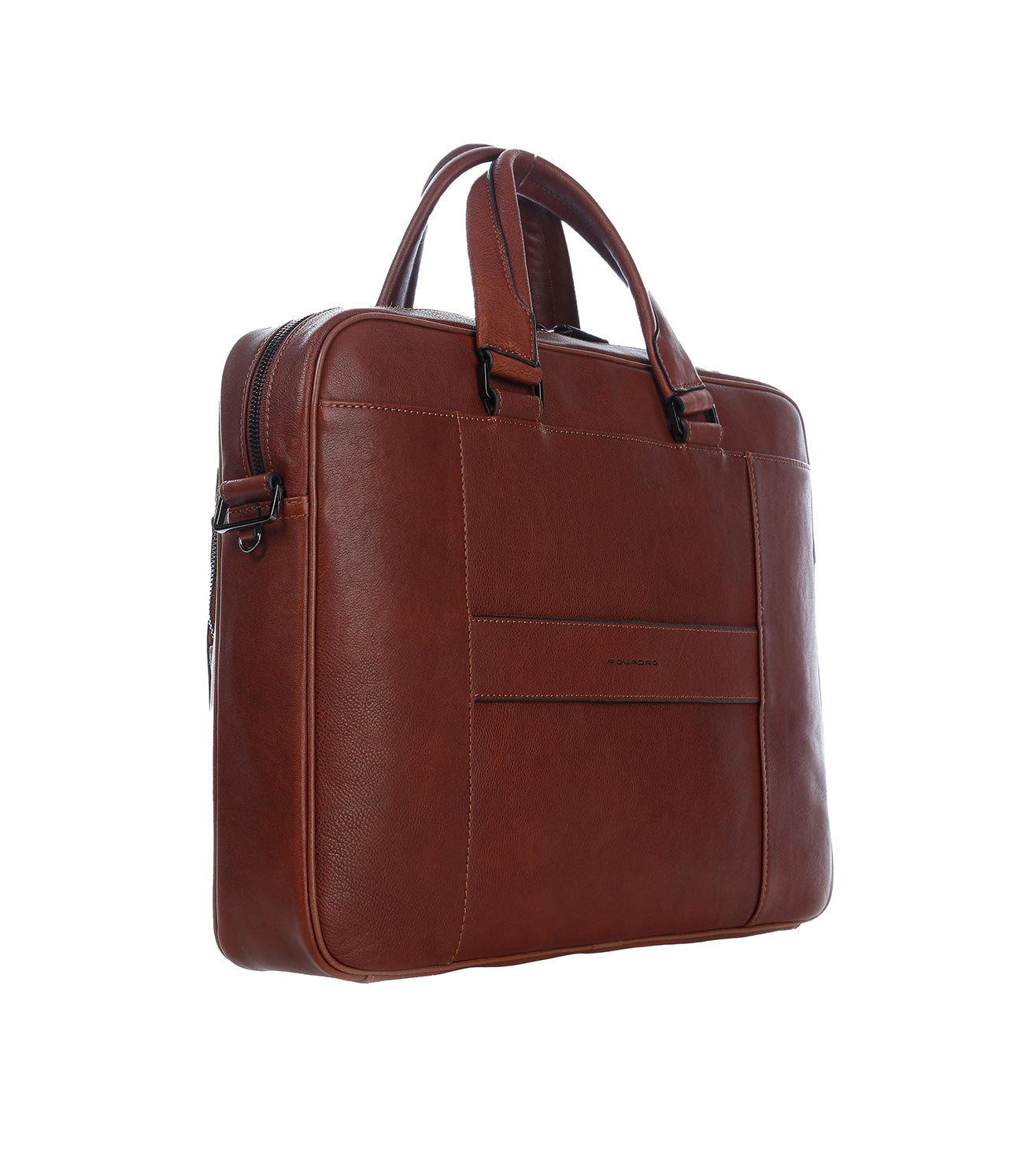 Piquadro Black Square Men's Tobacco Laptop Briefcase