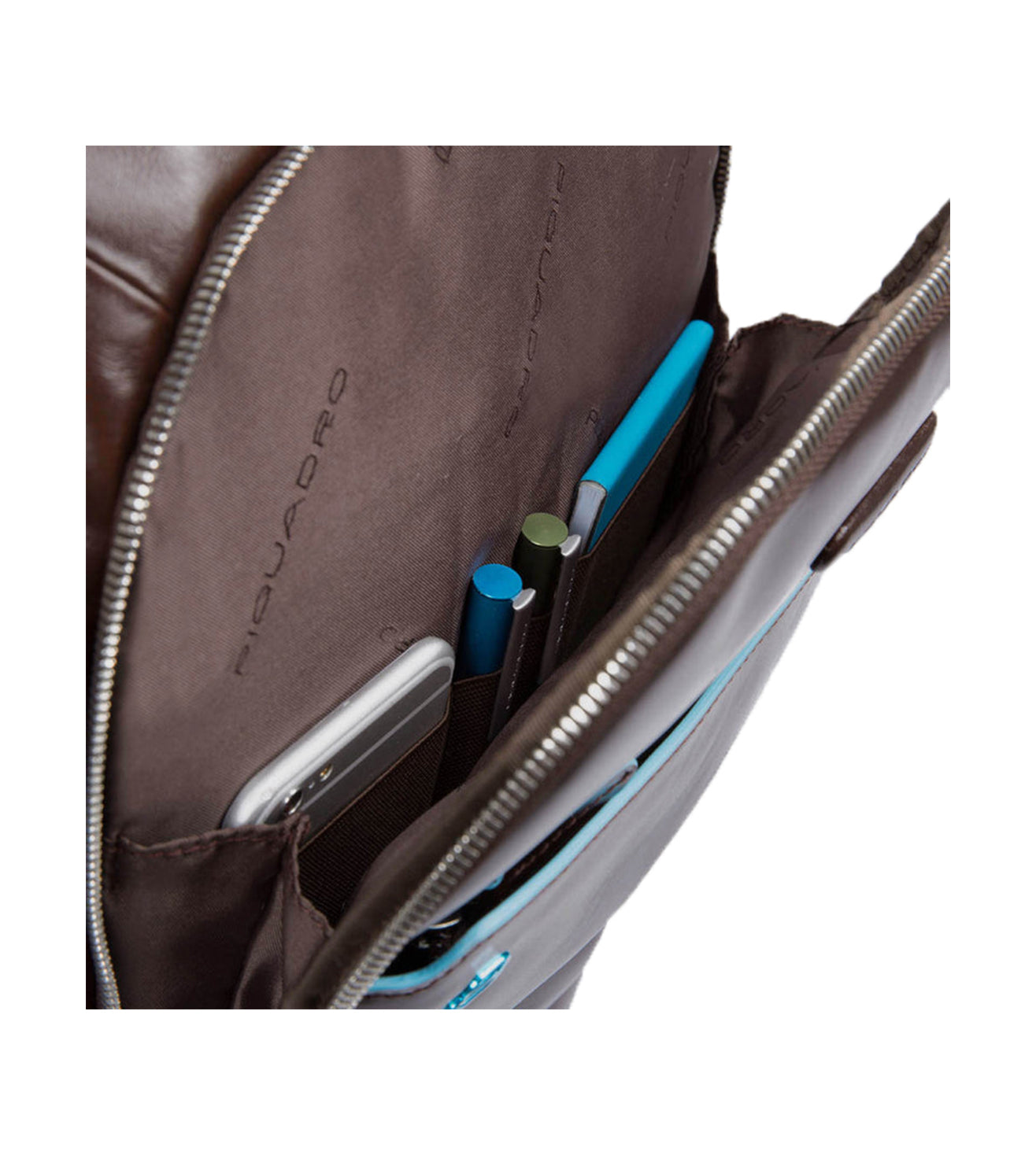 Piquadro Blue Square Men's Mahogany Laptop Backpack