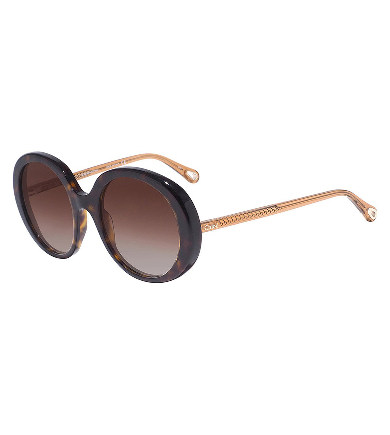 Chloe Women's Brown Oval Sunglass