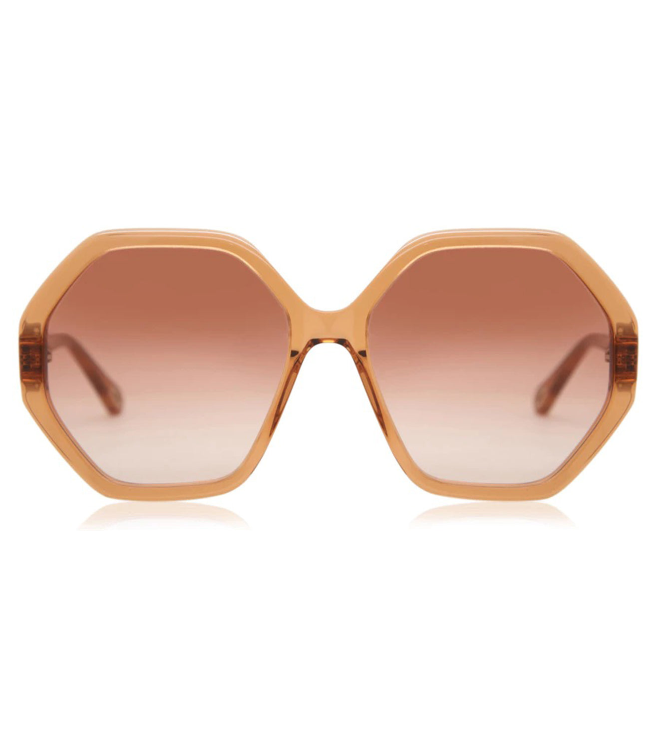 Chloe Women's Orange Geometric Sunglass