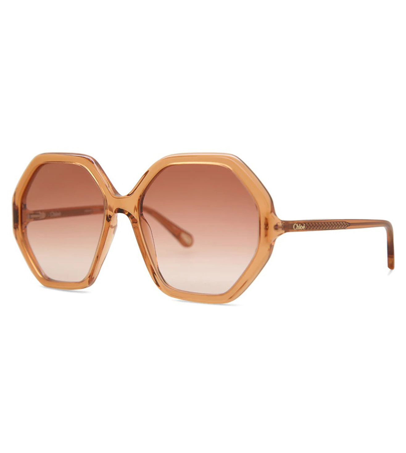 Chloe Women's Orange Geometric Sunglass