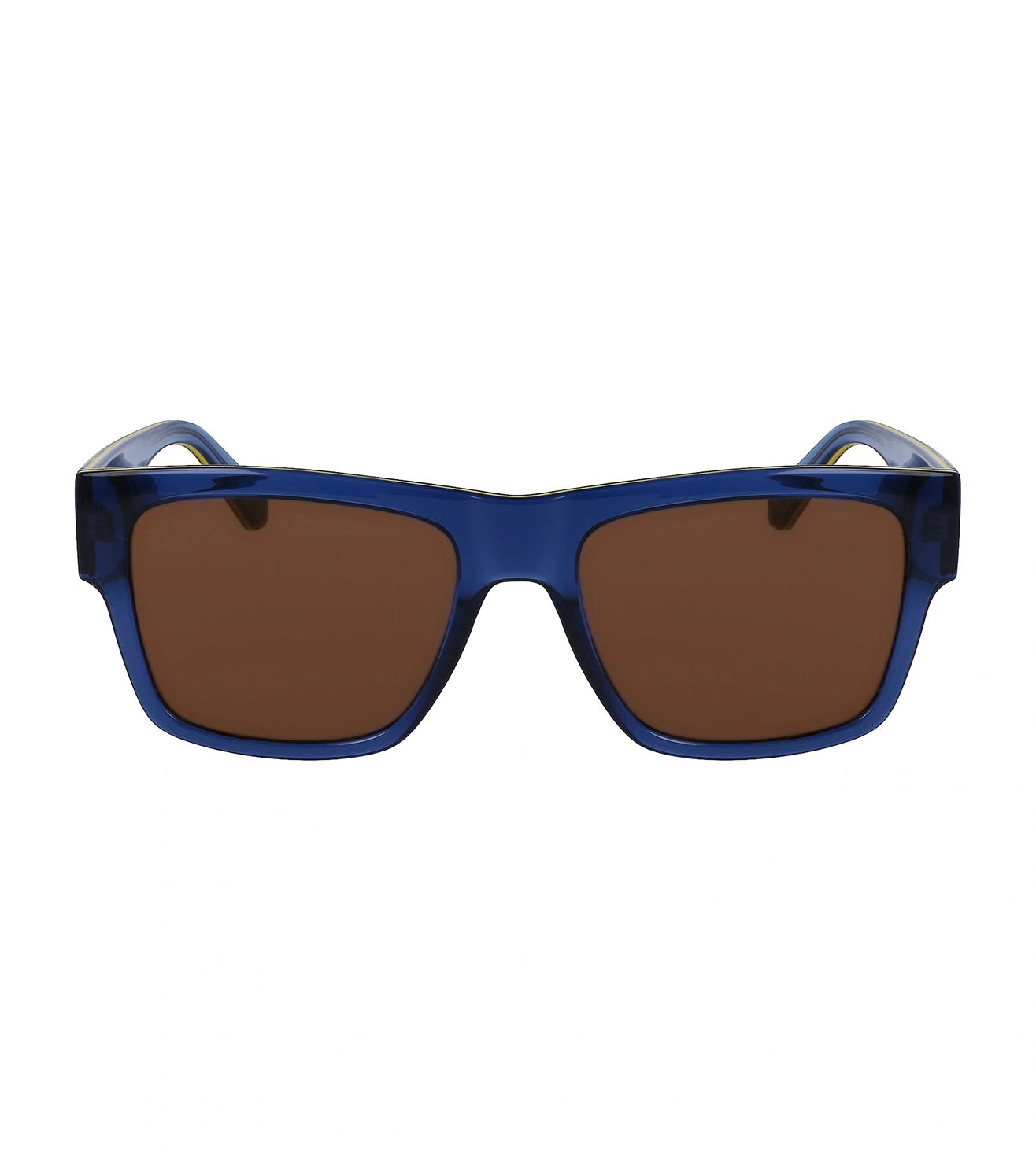 Calvin Klein Men's Solid Brown Rectangular Sunglasses