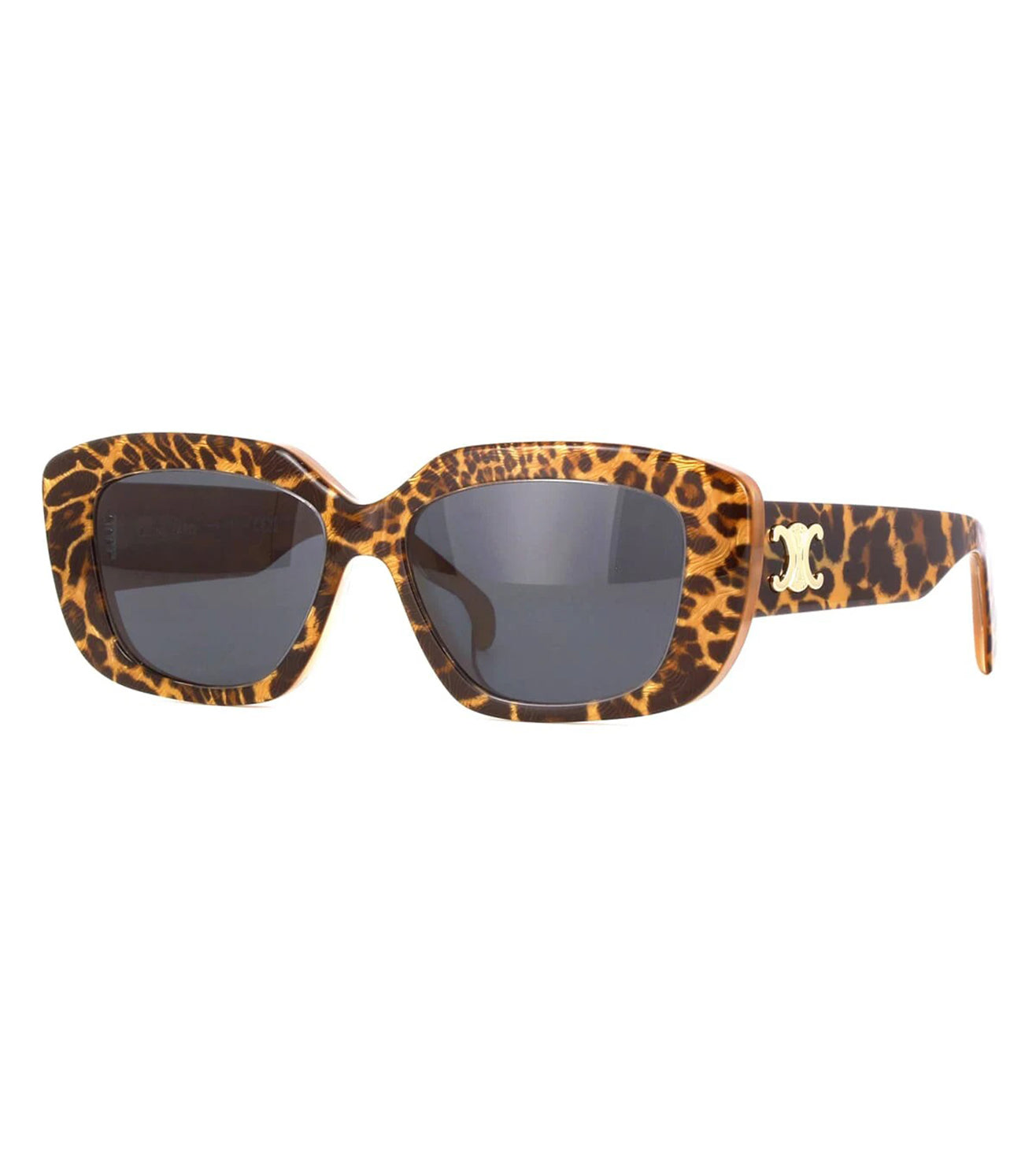 Celine Women's Shiny Leopard Print Cat-Eye Optical Frame