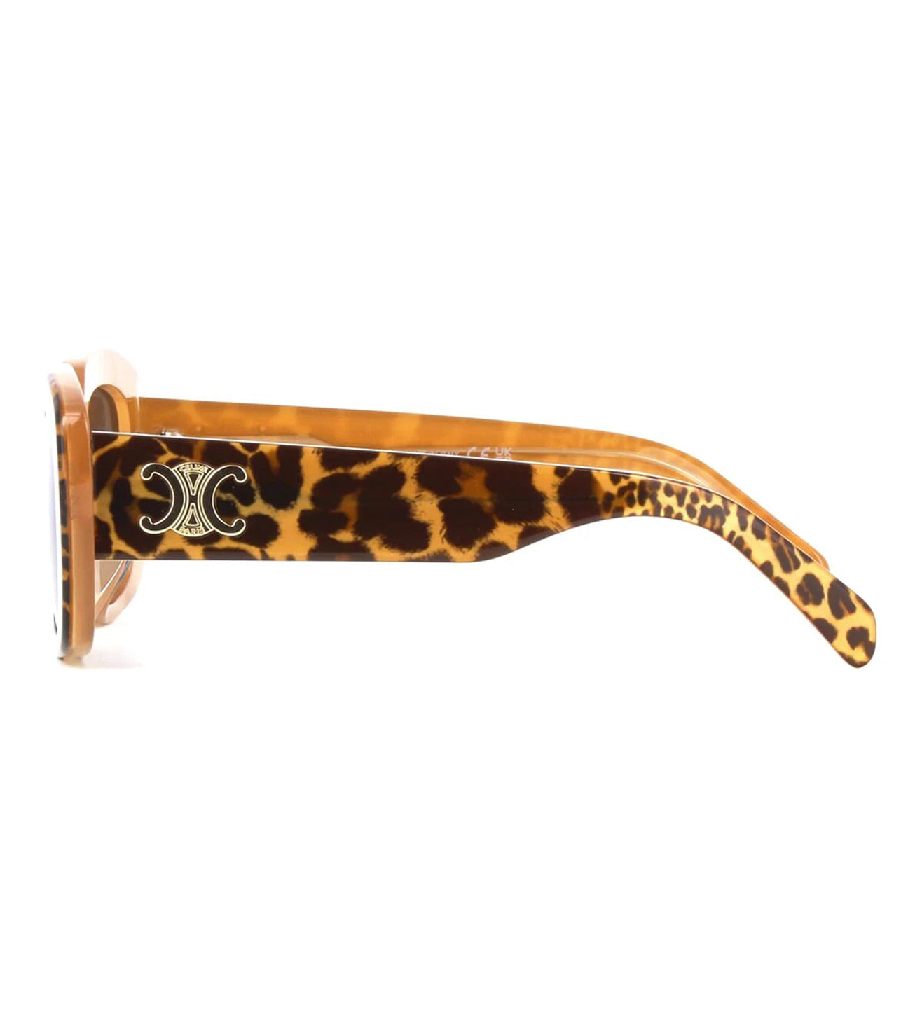 Celine Women's Shiny Leopard Print Cat-Eye Optical Frame