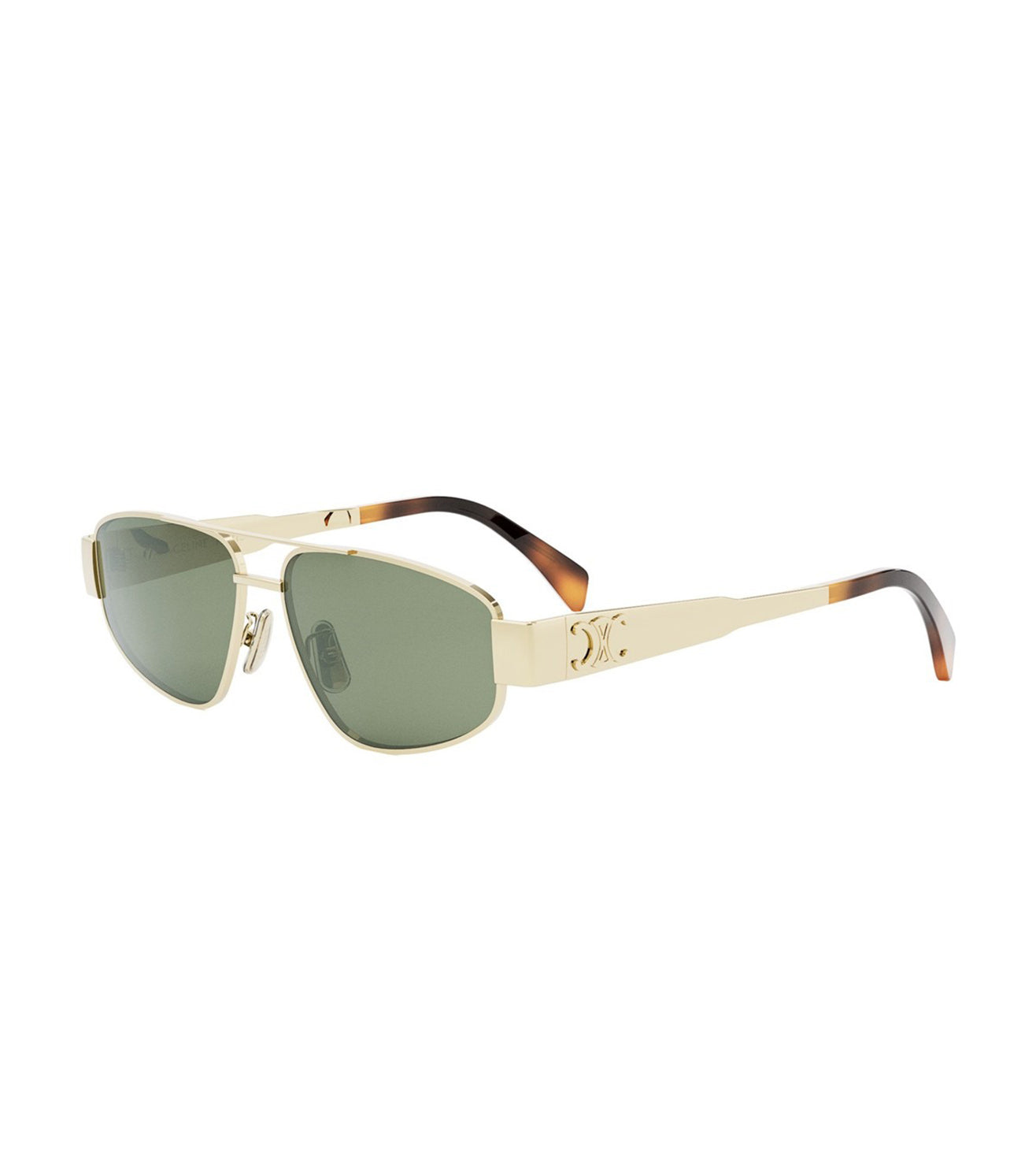 Celine Men's Green Aviator Sunglasses