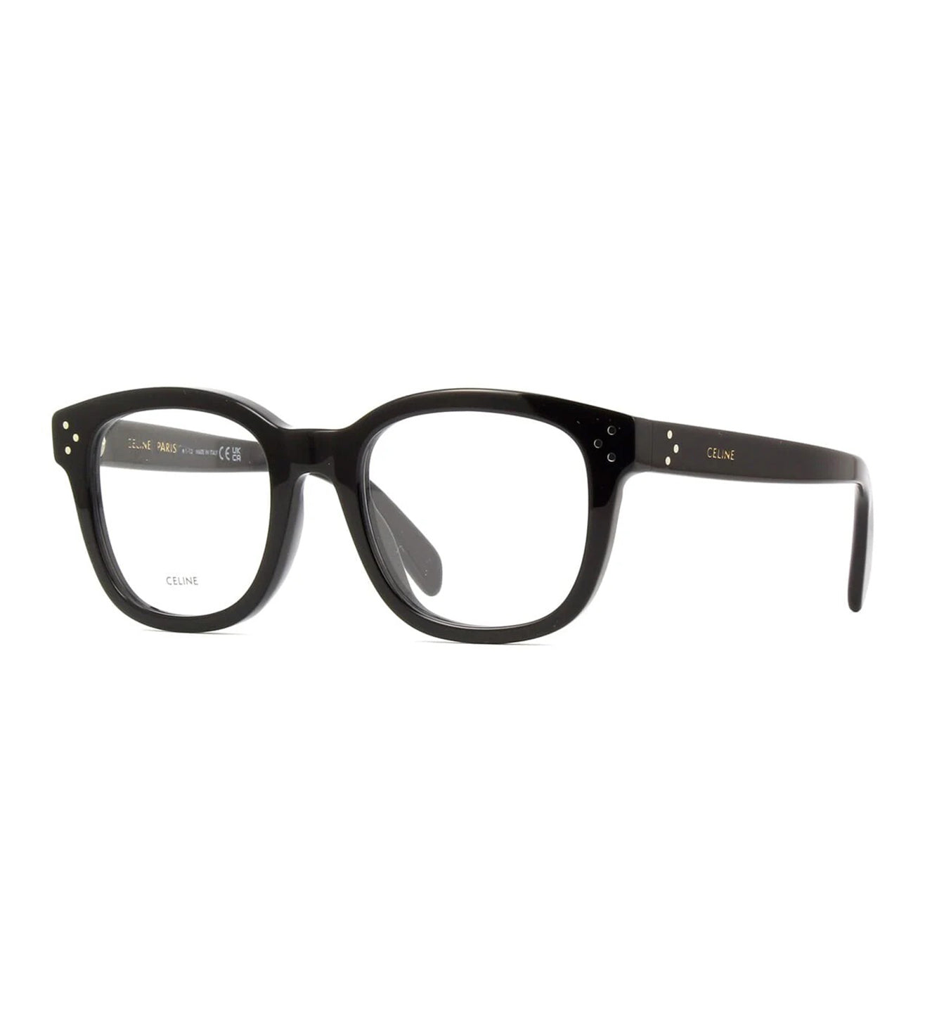 Celine Women's Shiny Black Square Optical Frame