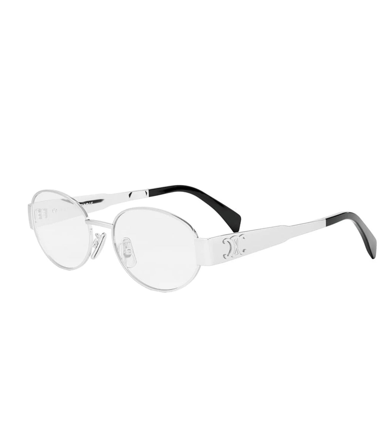 Celine Women's Shiny Palladium Oval Optical Frame