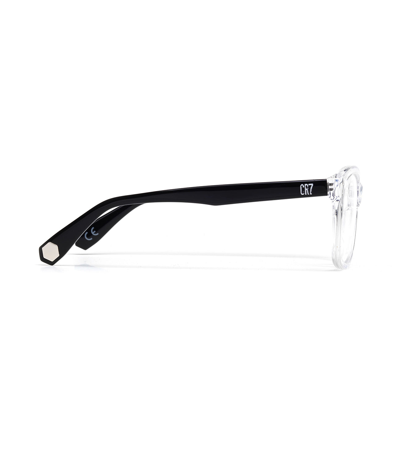 CR7 Men Crystal & Black Square Optical Frame