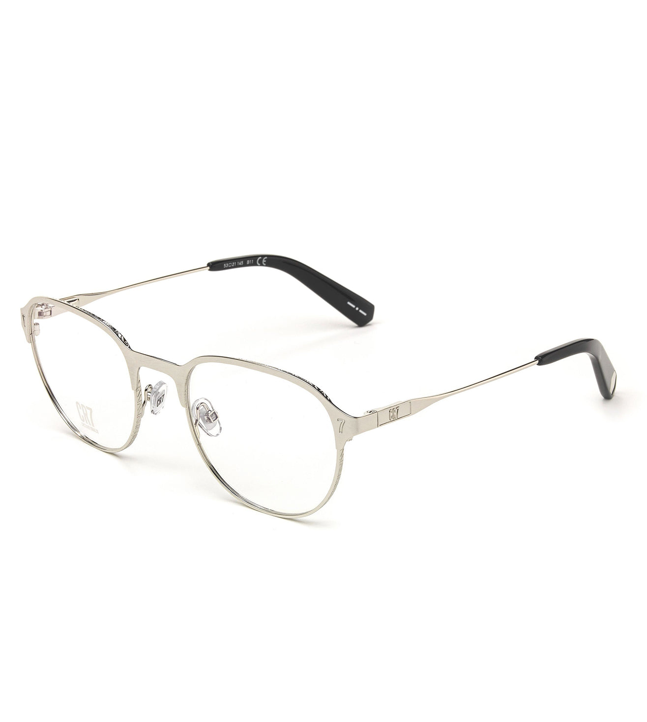 CR7 Men Silver Round Optical Frame