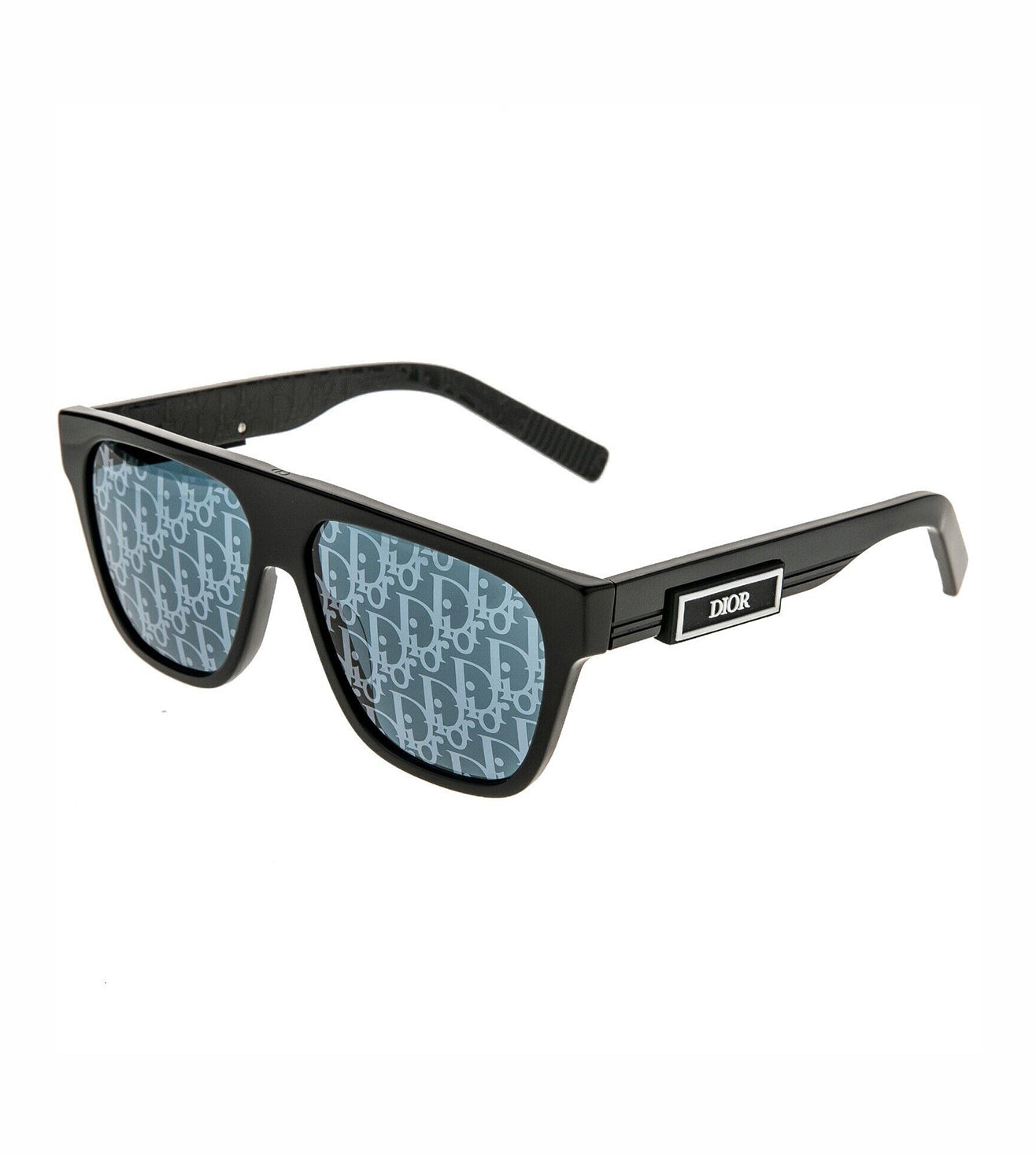 Dior Men's Blue Mirror Square Sunglasses