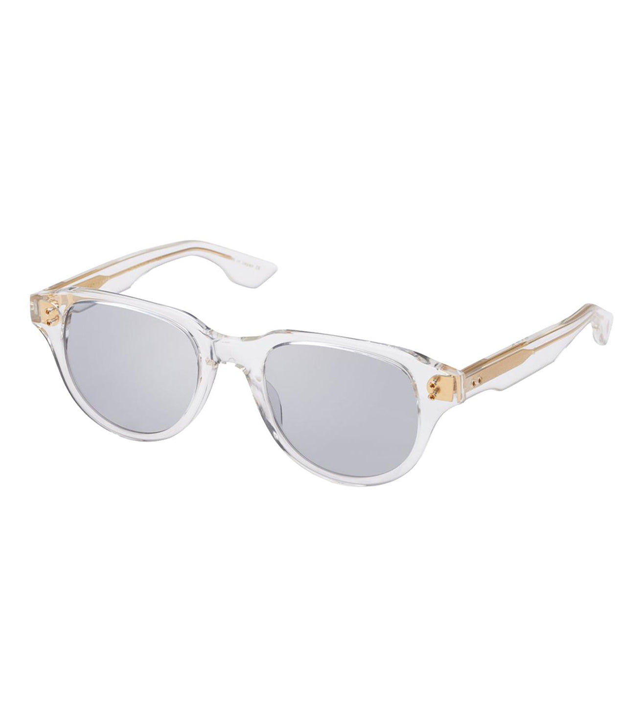 Dita Unisex Silver Grey Oval Sunglasses