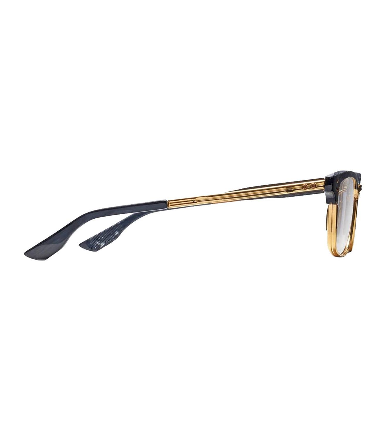 Dita Statesman Six Unisex Grey & Gold Rectangular Optical Frame