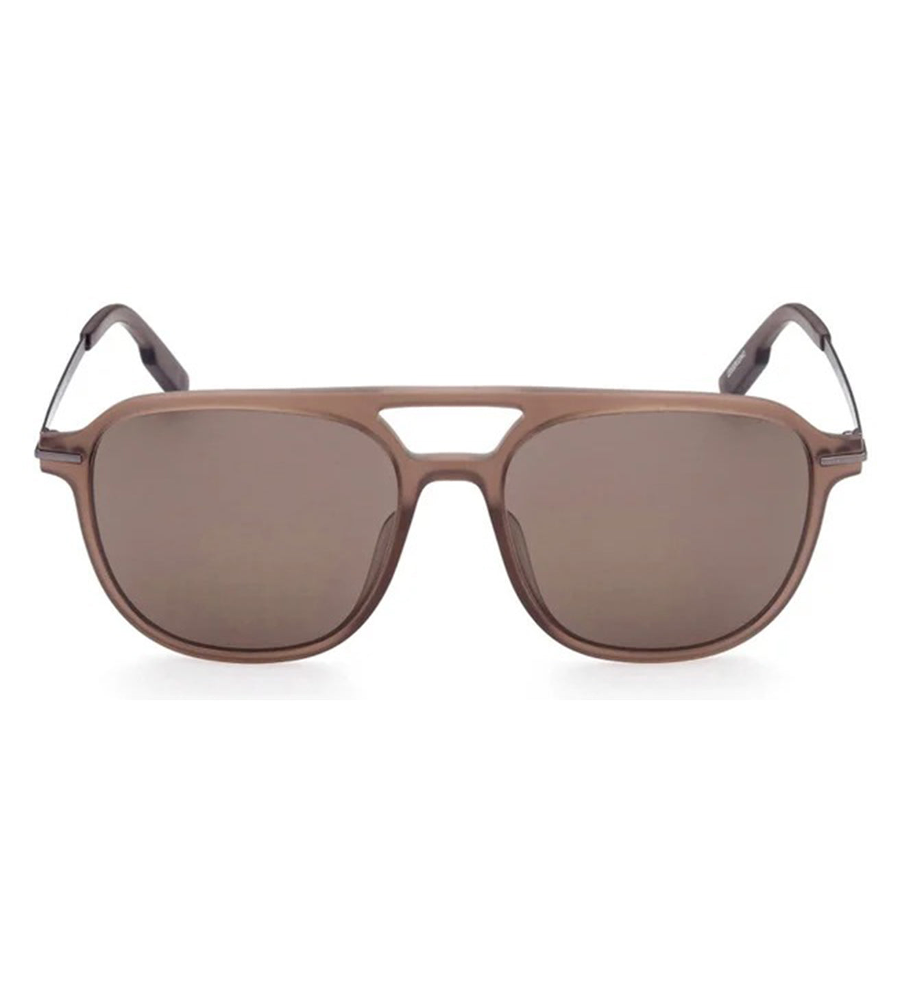 Zegna Men's Brown Aviator Sunglasses