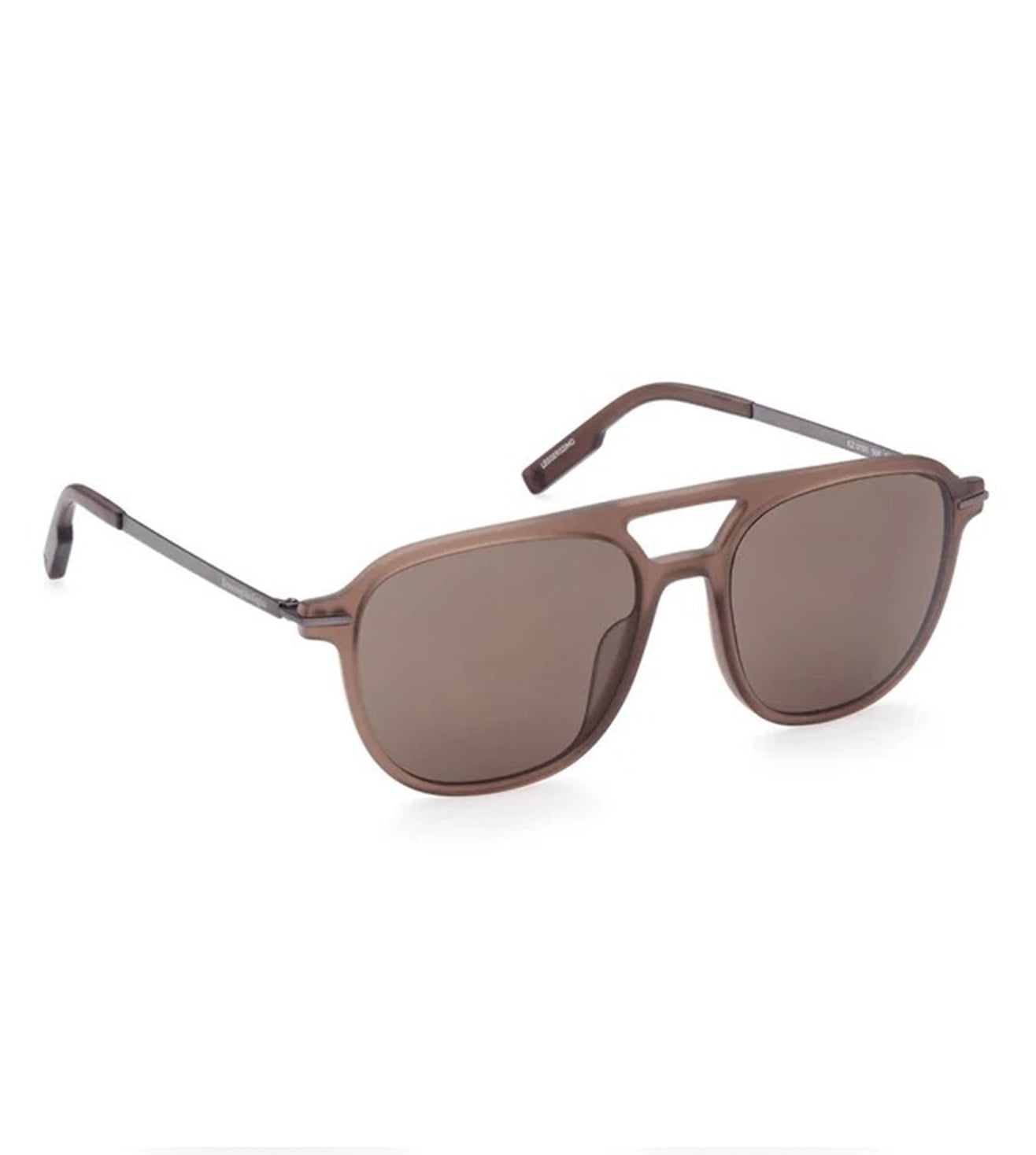 Zegna Men's Brown Aviator Sunglasses
