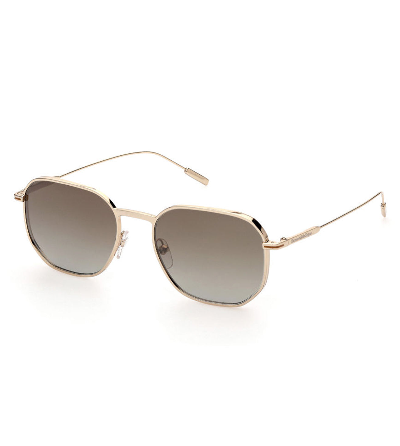 Zegna Men's Brown Round Sunglasses