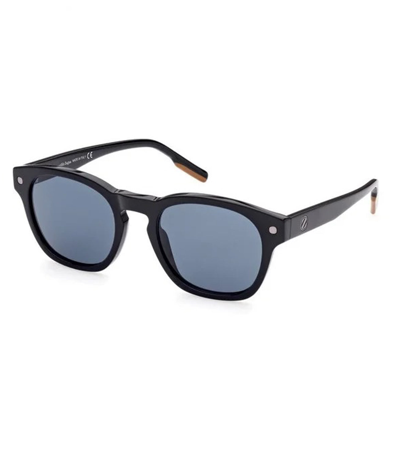 Zegna Men's Blue Round Sunglasses