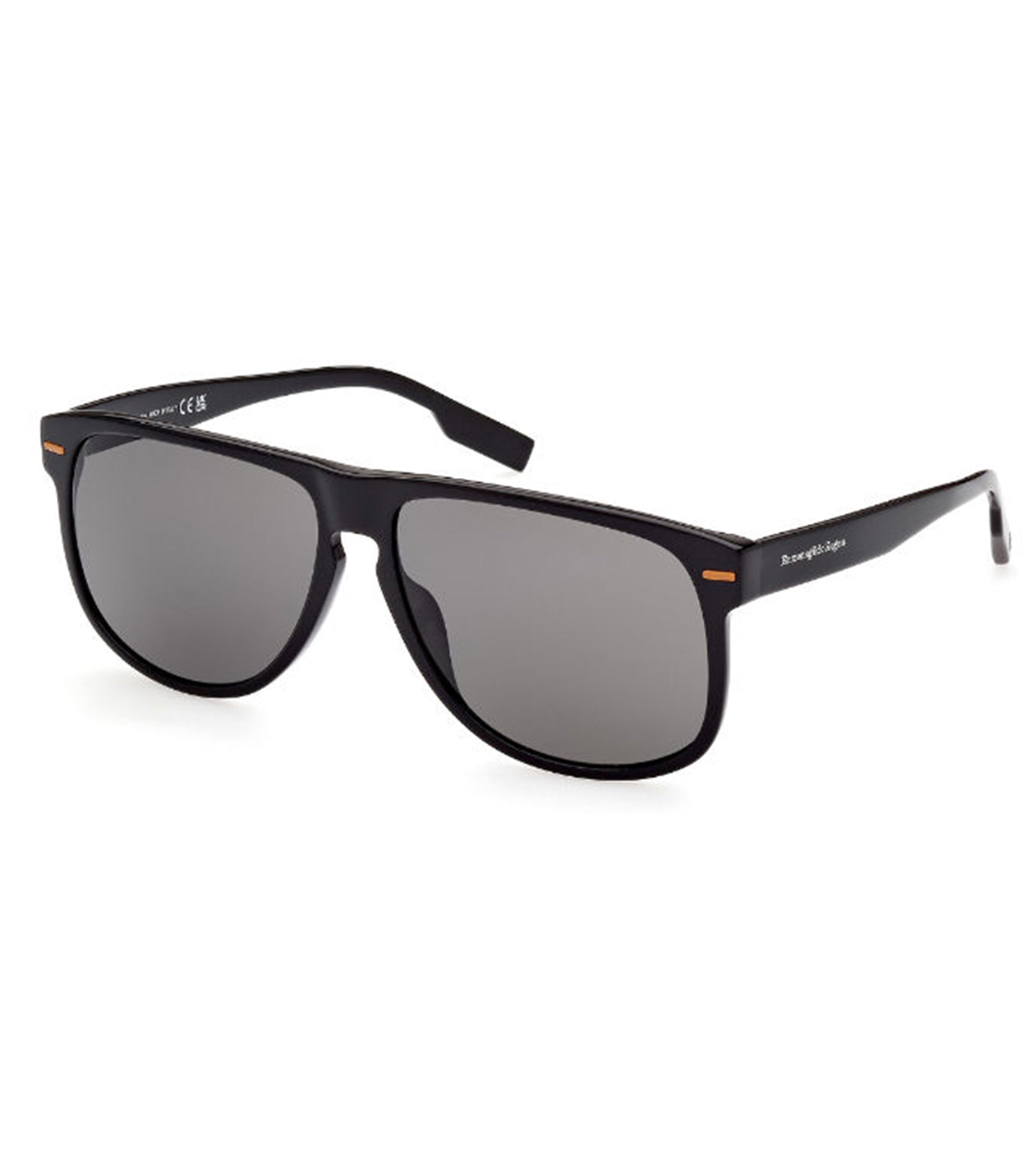 Zegna Men's Smoke Wayfarer Sunglasses