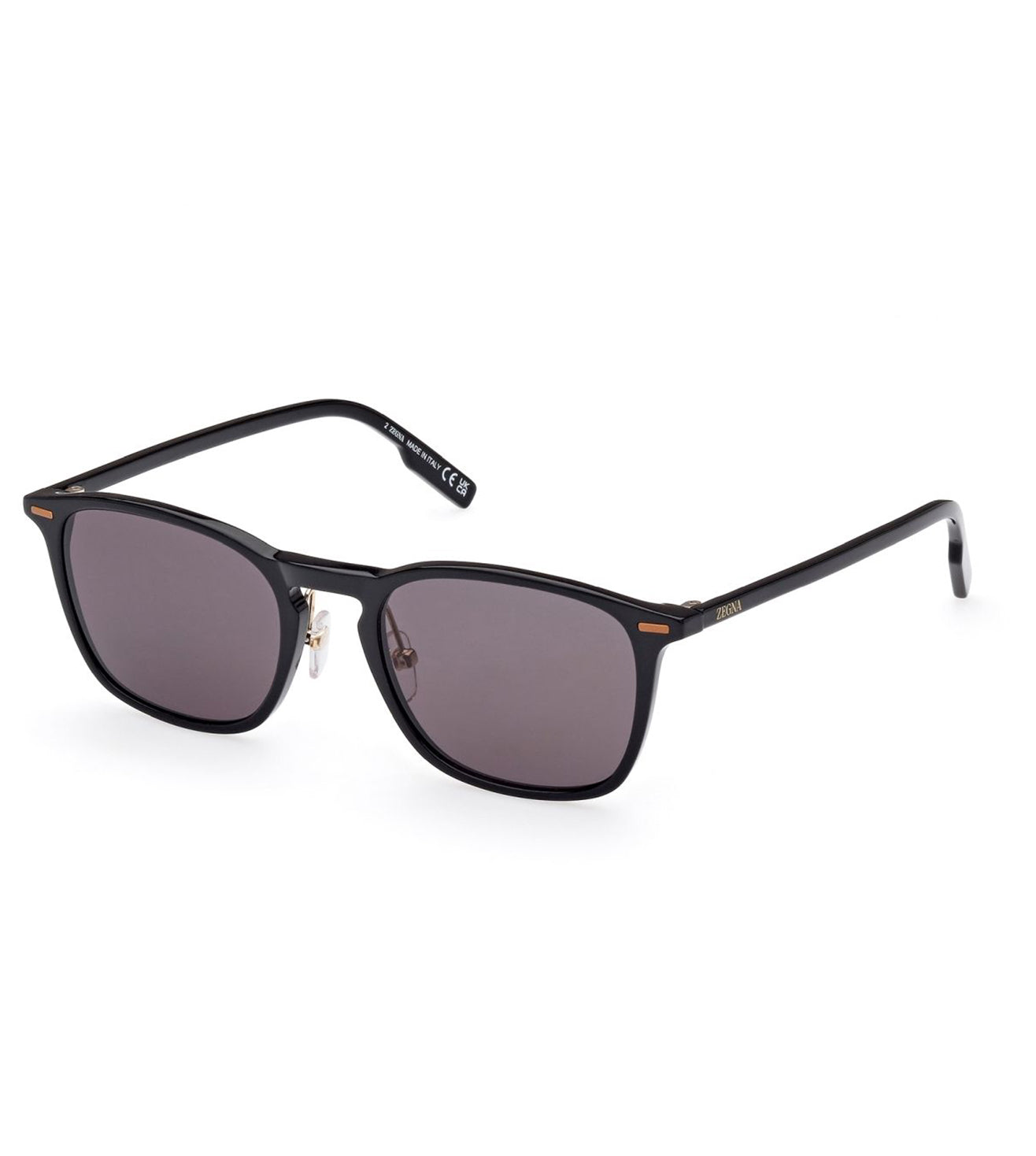 Zegna Men's Smoke Oval Sunglasses