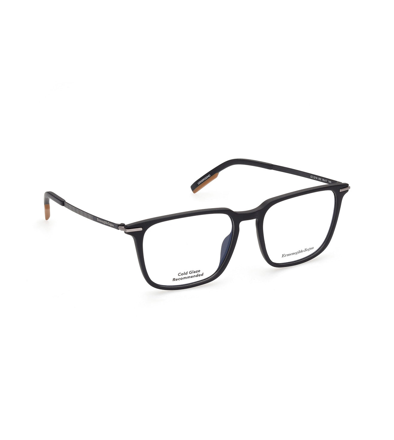 Zegna Men's Black Square Optical Frame