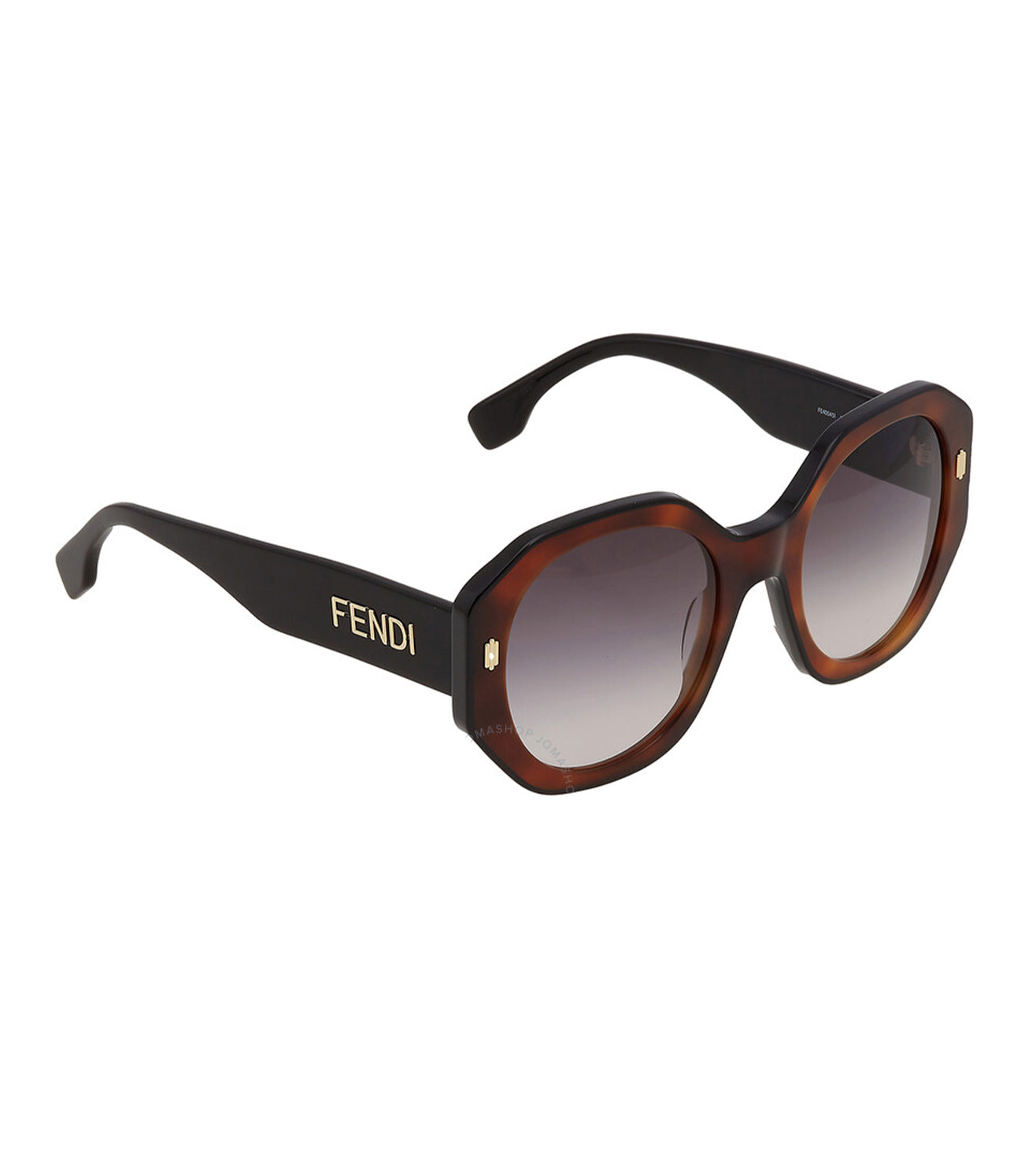 Fendi Women's Gradient Smoke Geometric Sunglasses