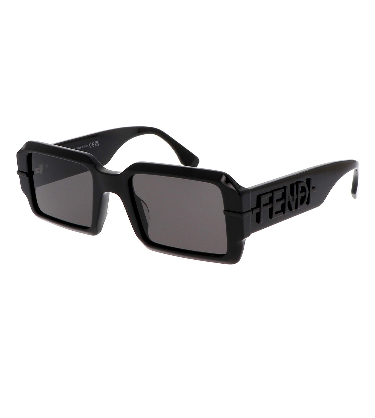 Fendi Unisex Grey Rectangular Sunglasses