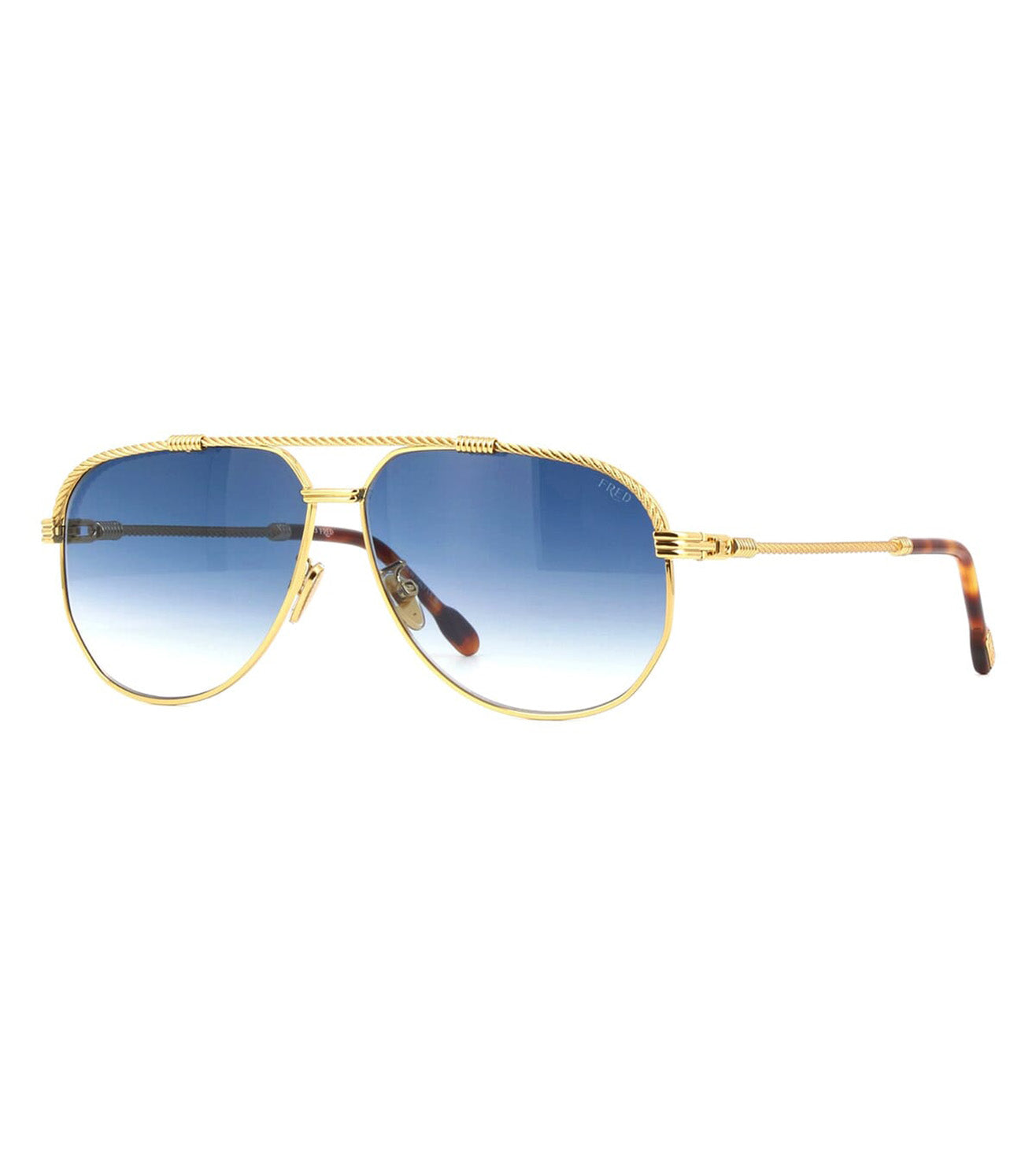 Fred Men's Blue Aviator Sunglasses