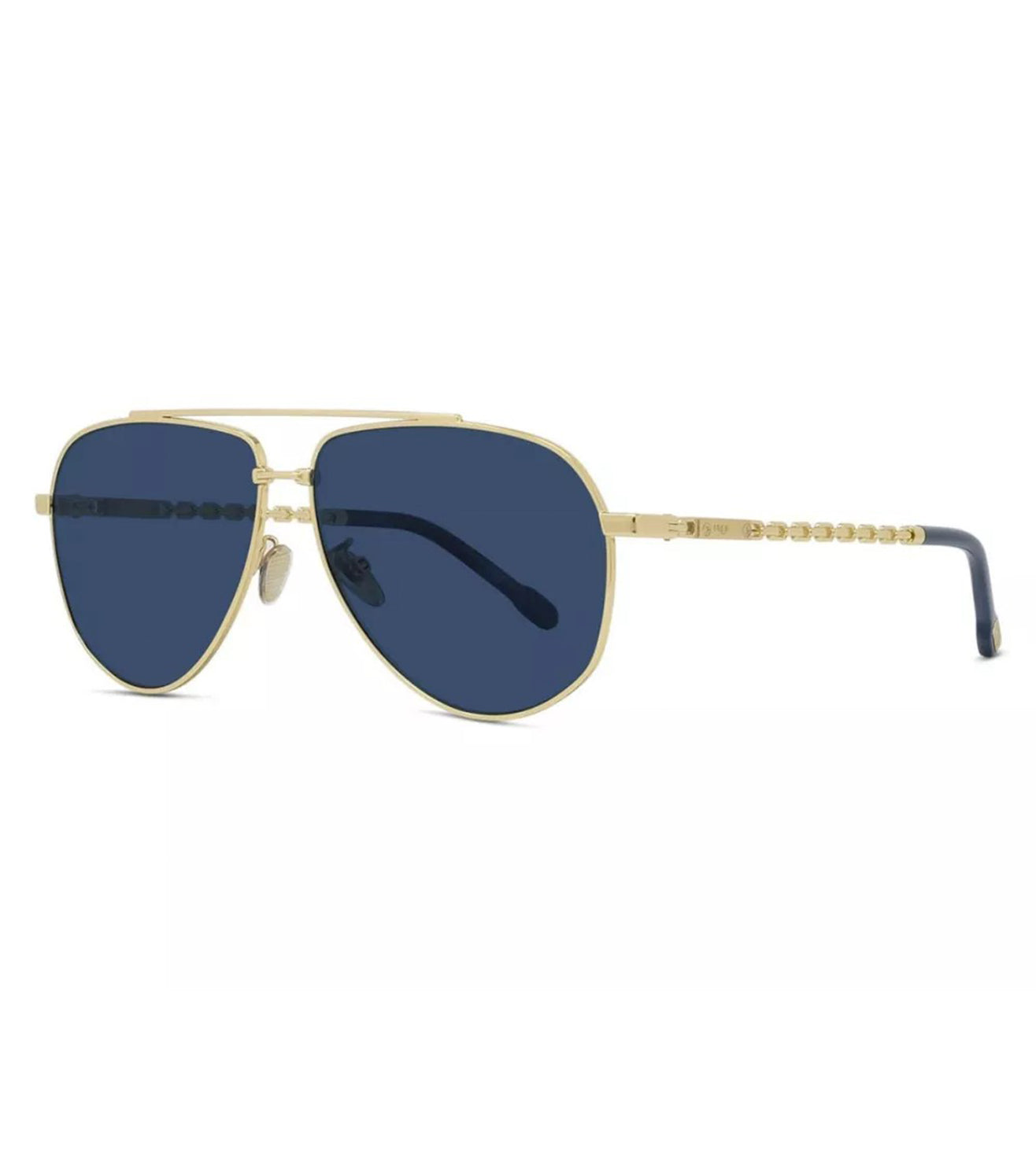 Fred Men's Dark Blue Aviator Sunglasses