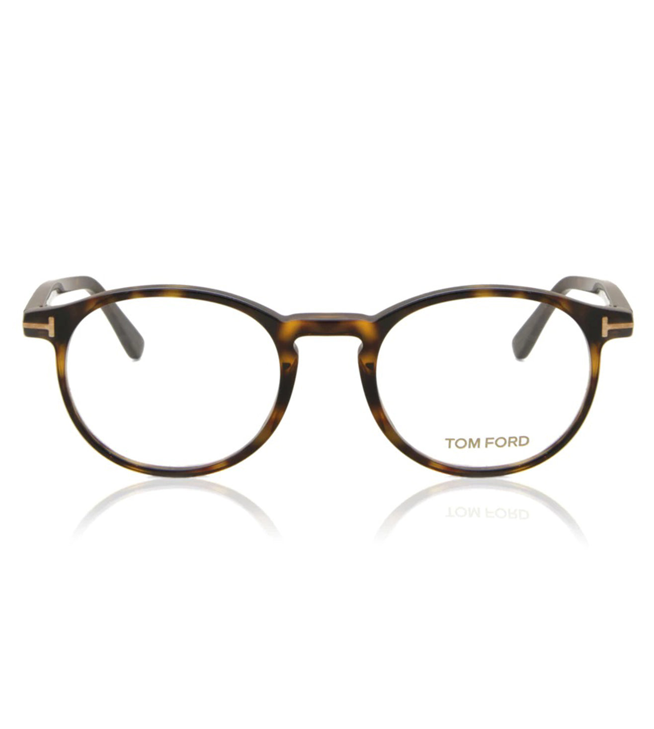 Tom Ford Men's Dark Tortoise Round Optical Frame