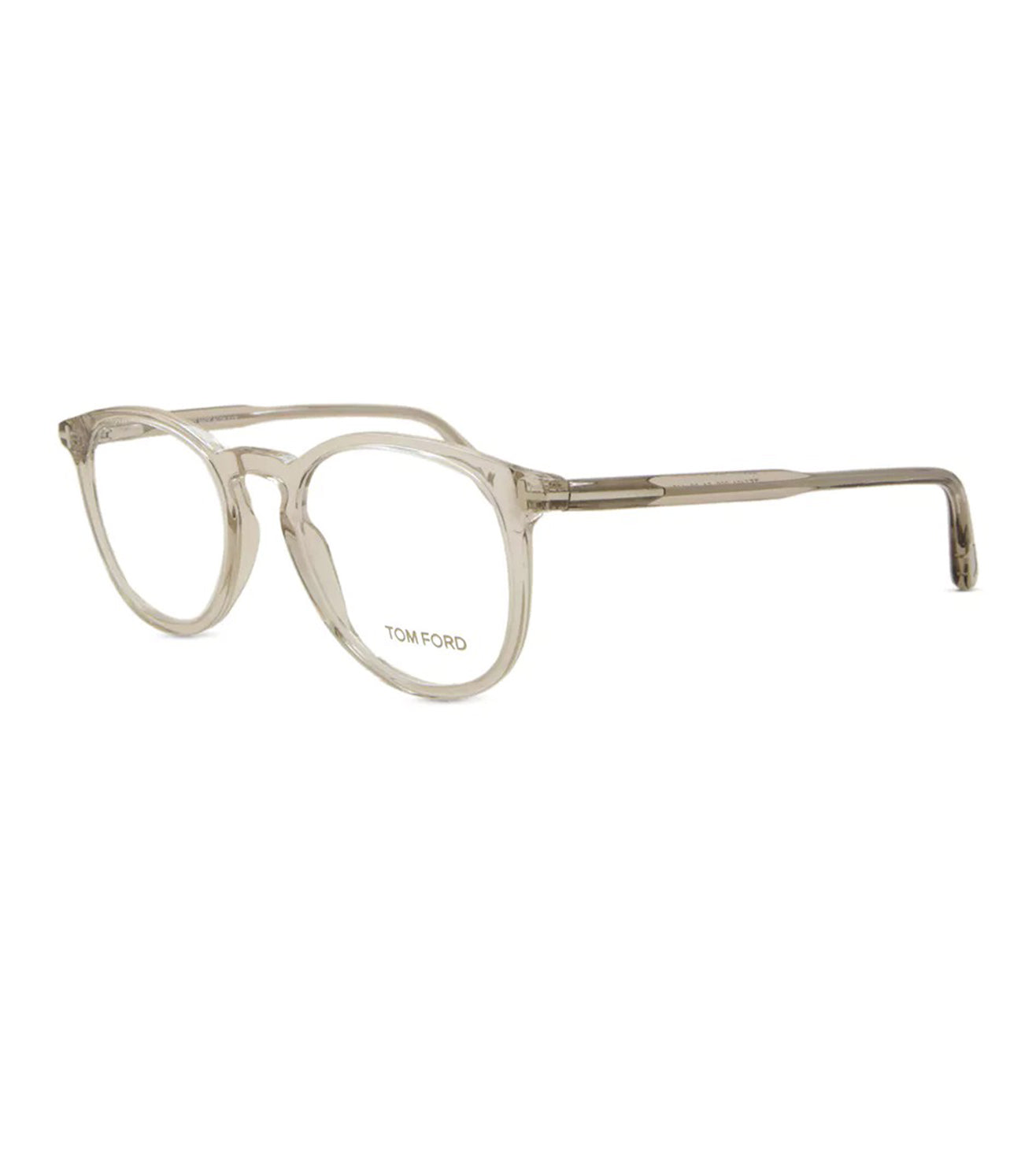 Tom Ford Unisex Transparent Grey Round Optical Frame