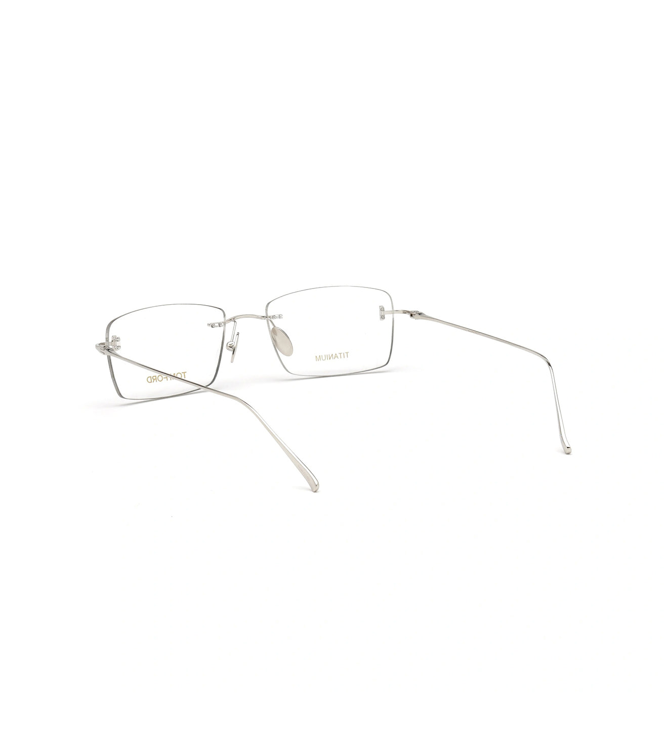 Tom Ford Men's Rhodium Rectangular Optical Frame
