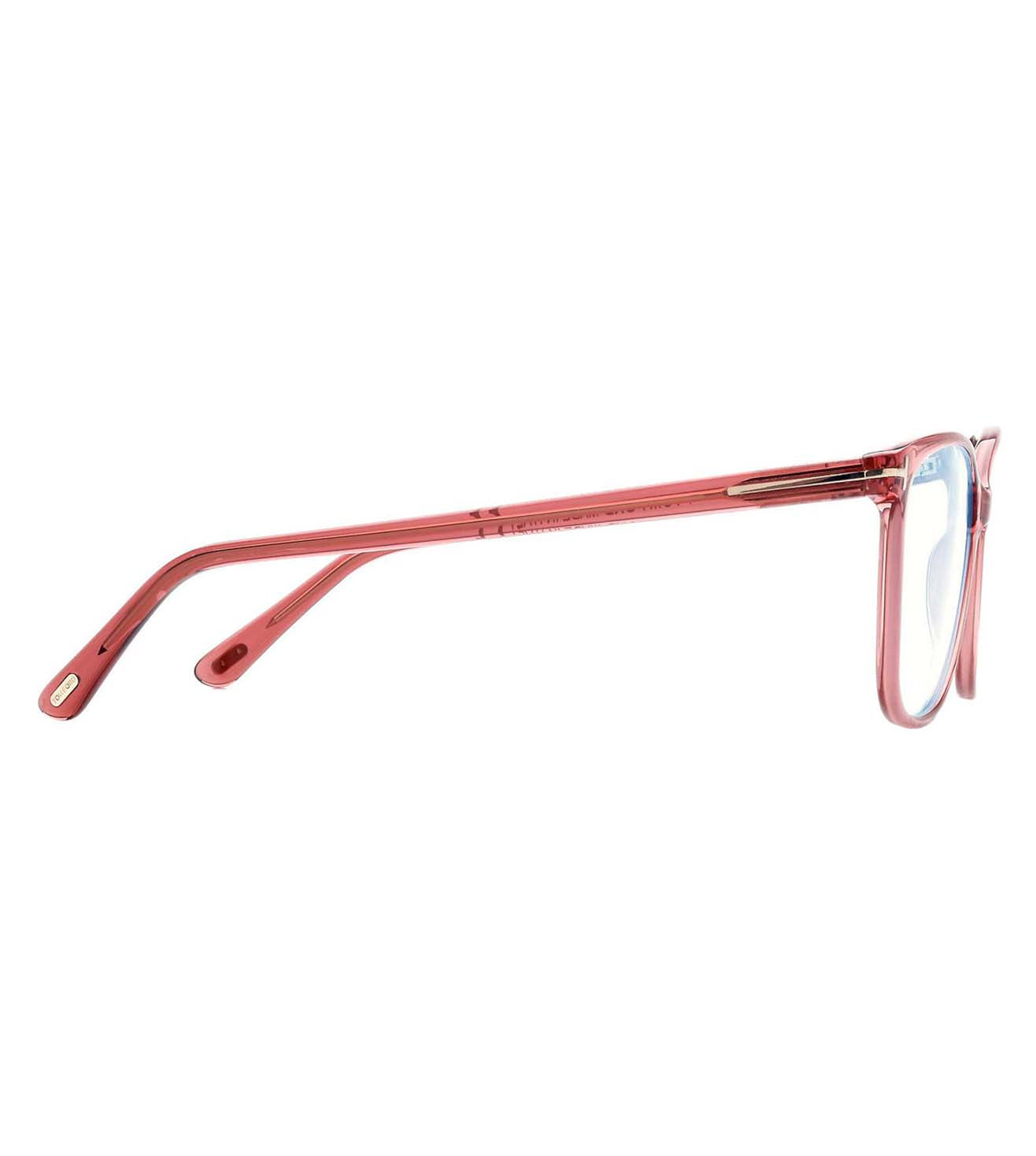Tom Ford Women's Pink Crystal Square Optical Frame