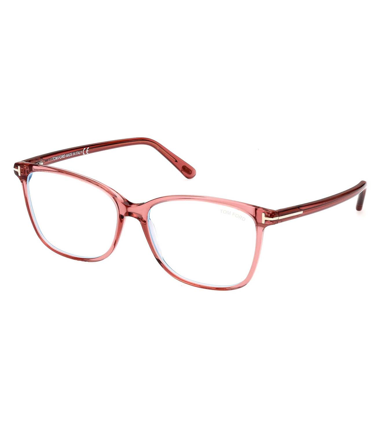 Tom Ford Women\'s Translucent Blush Square Optical Glasses TOM FORD Square Metal and Acetate Optical Glasses - Bergdorf  main image 2