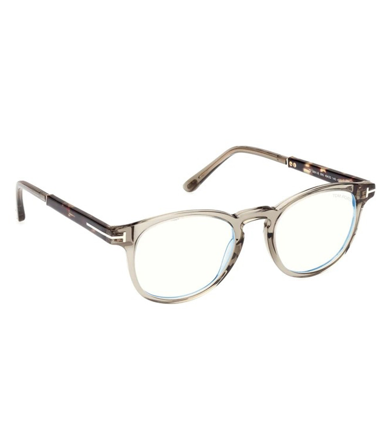 Tom Ford Unisex Transparent Saige Green Round Optical Frame