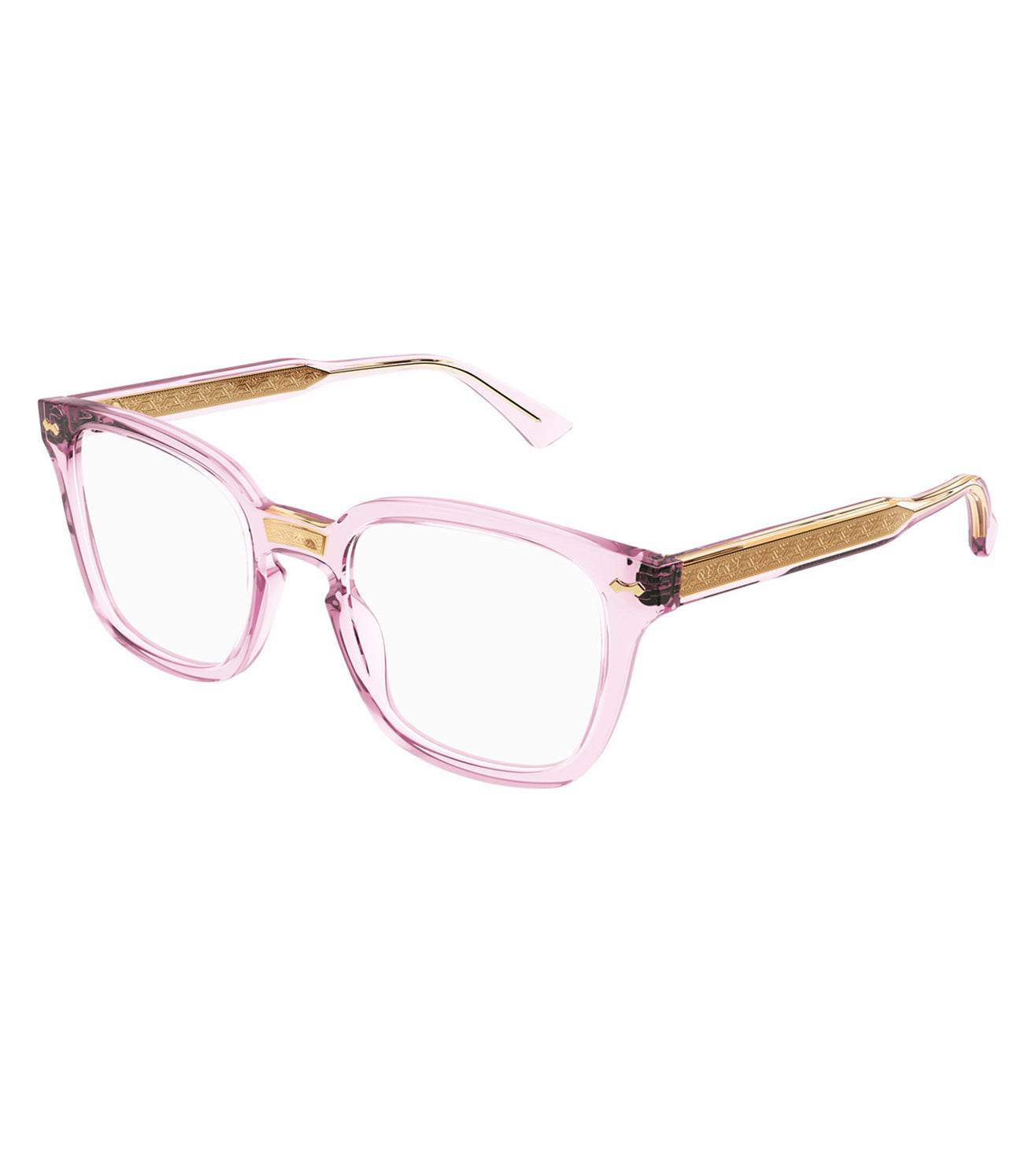 Gucci Unisex Pink Square Optical Frame